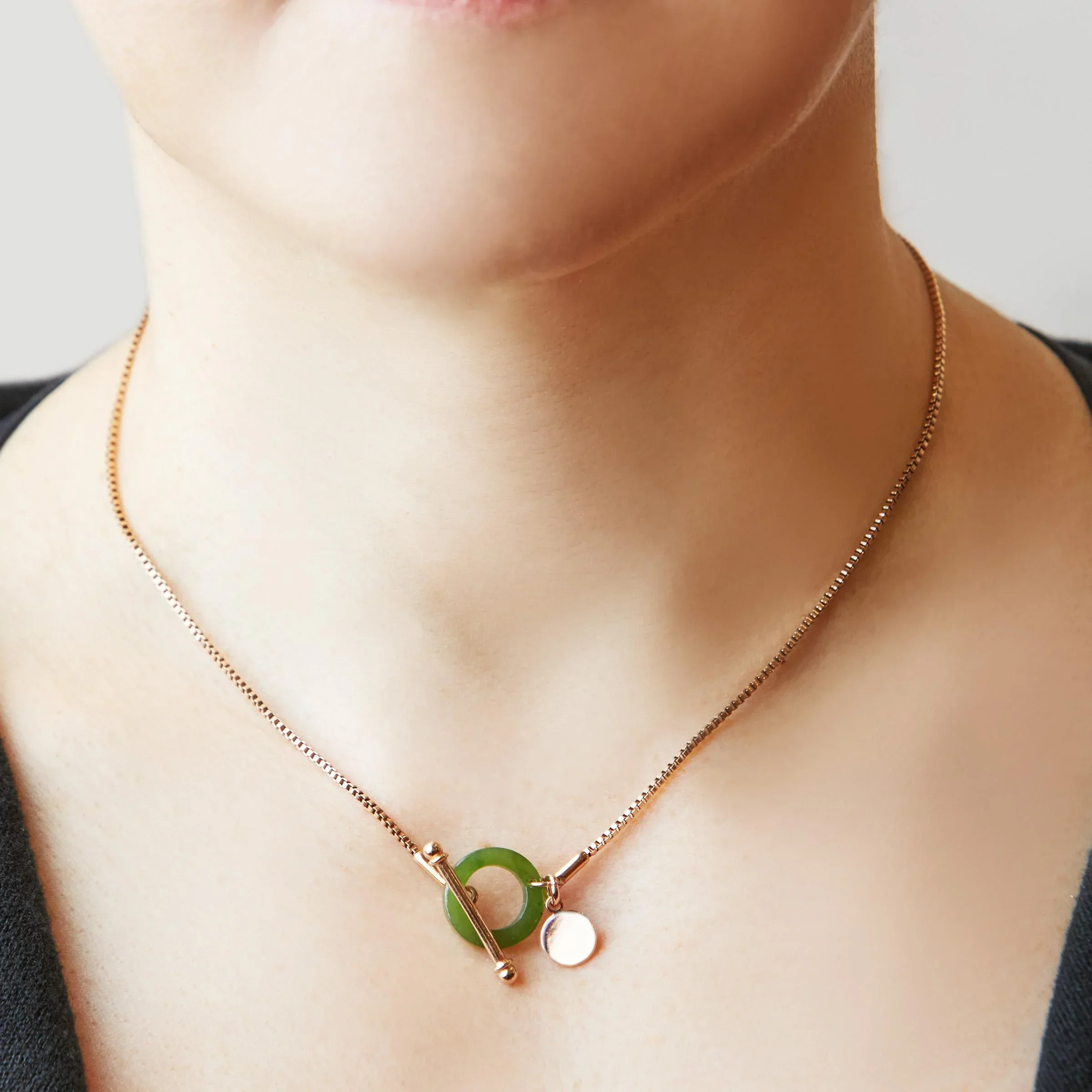 MARILYN TAN JEWELLERY | Nephrite Green Jade Toggle Pendant Necklace - Image 6