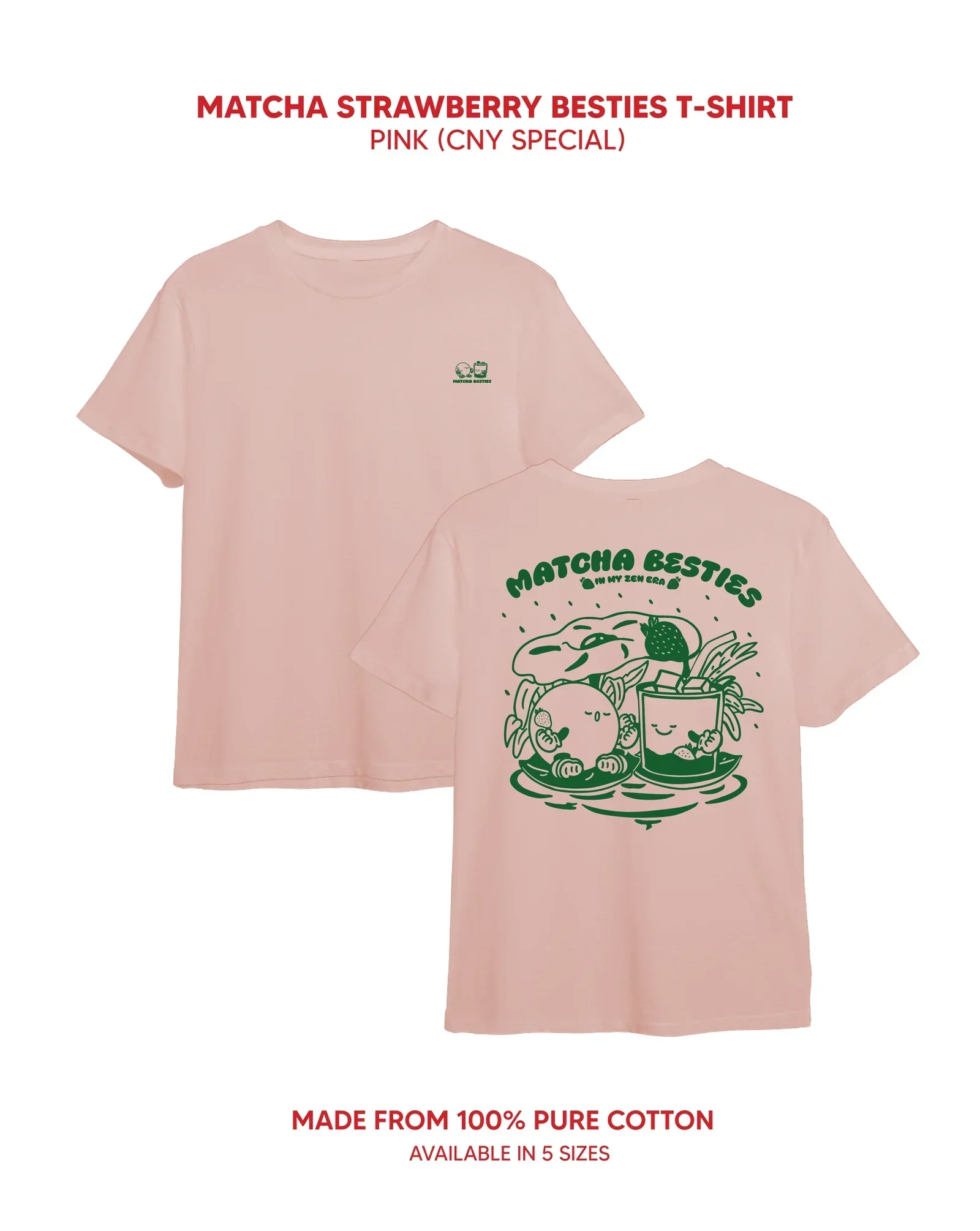 THE EVERYDAY CLUB | Matcha Besties T-Shirt - Image 5