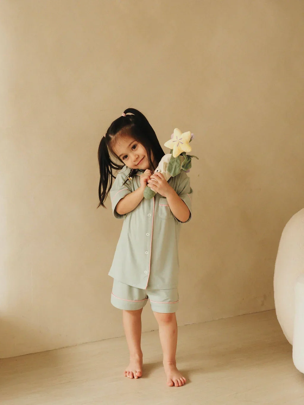 SELENIGHT CO | Mini Signature Pyjamas Set | Spring Green - Image 5