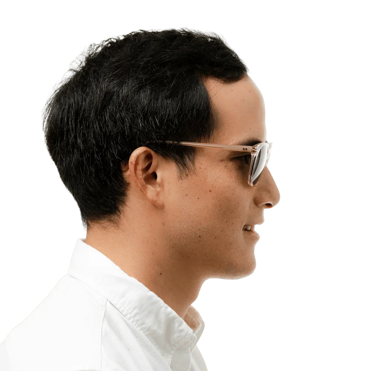 ROCKET EYEWEAR | MTO Classic Rose Tinted Crystal & Blush With Brown Polarized Lenses (Raised/Original) - Image 2
