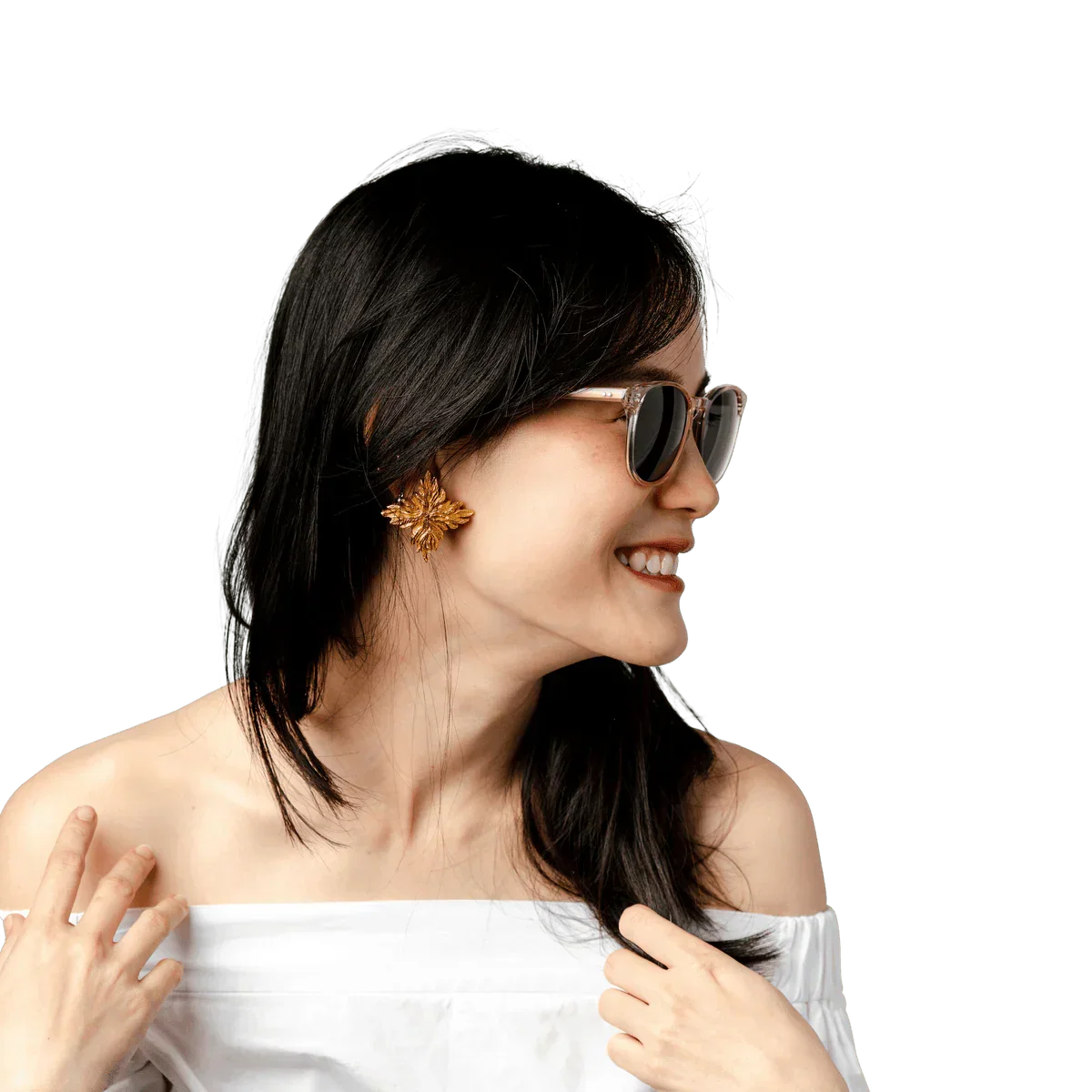 ROCKET EYEWEAR | MTO Classic Sunglasses Rose-Tinted Crystal & Blush Standard Fit/Original - Image 2
