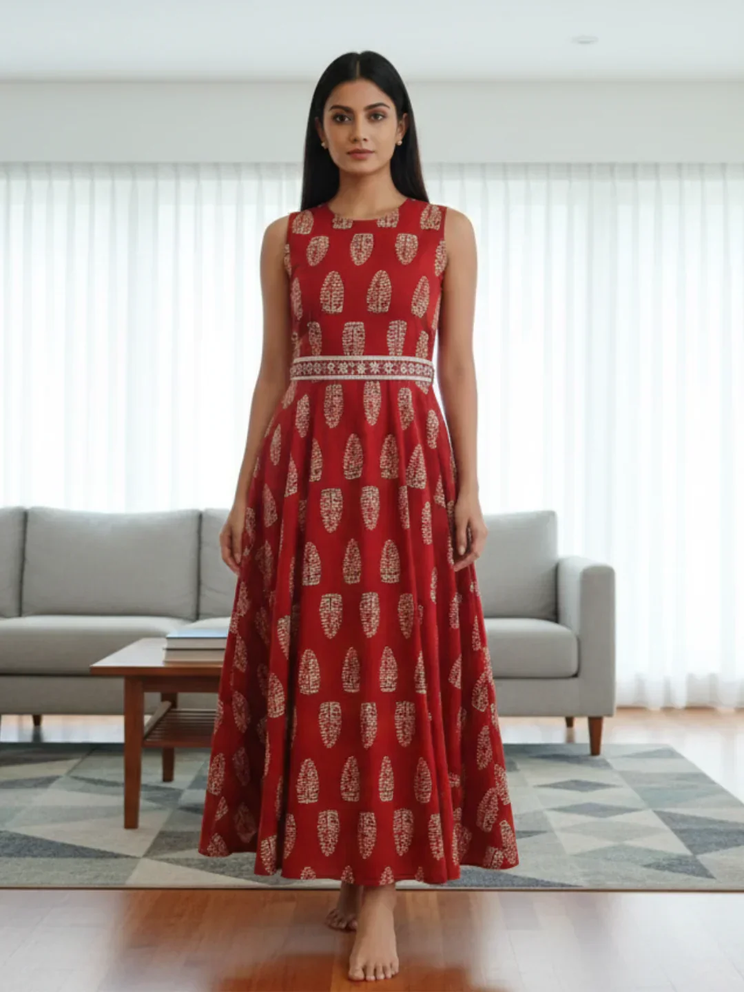 NIMBU | Elena Women's Flowy Dress With Belt - Image 2