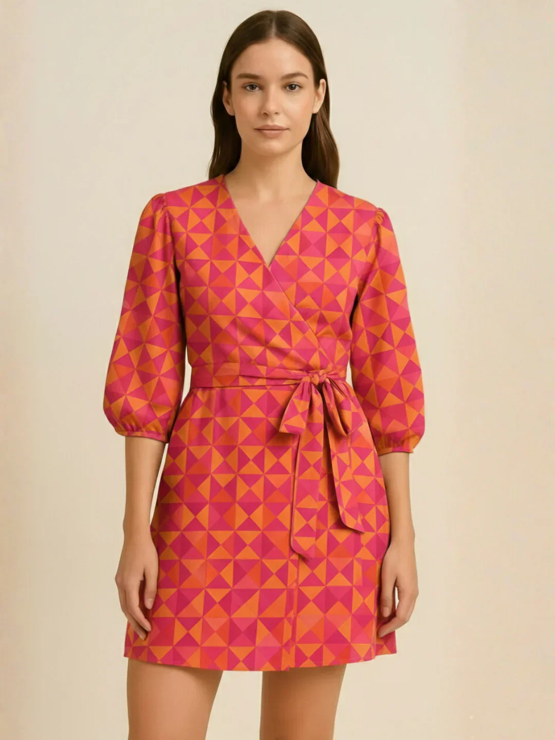 NIMBU | Havana Tango Sorbet Wrap Dress in Cotton - Image 5