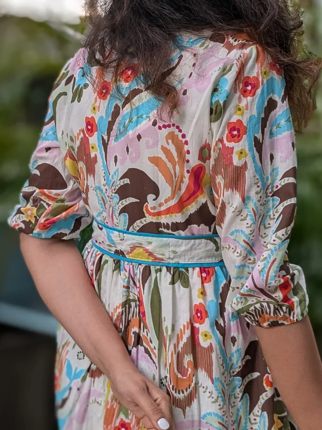 NIMBU | Havana White Unicorn Wrap Dress In Cotton - Image 3
