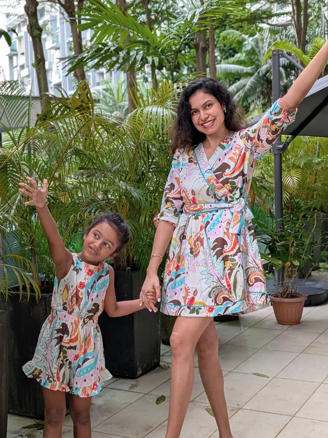 NIMBU | Havana White Unicorn Wrap Dress In Cotton - Image 4