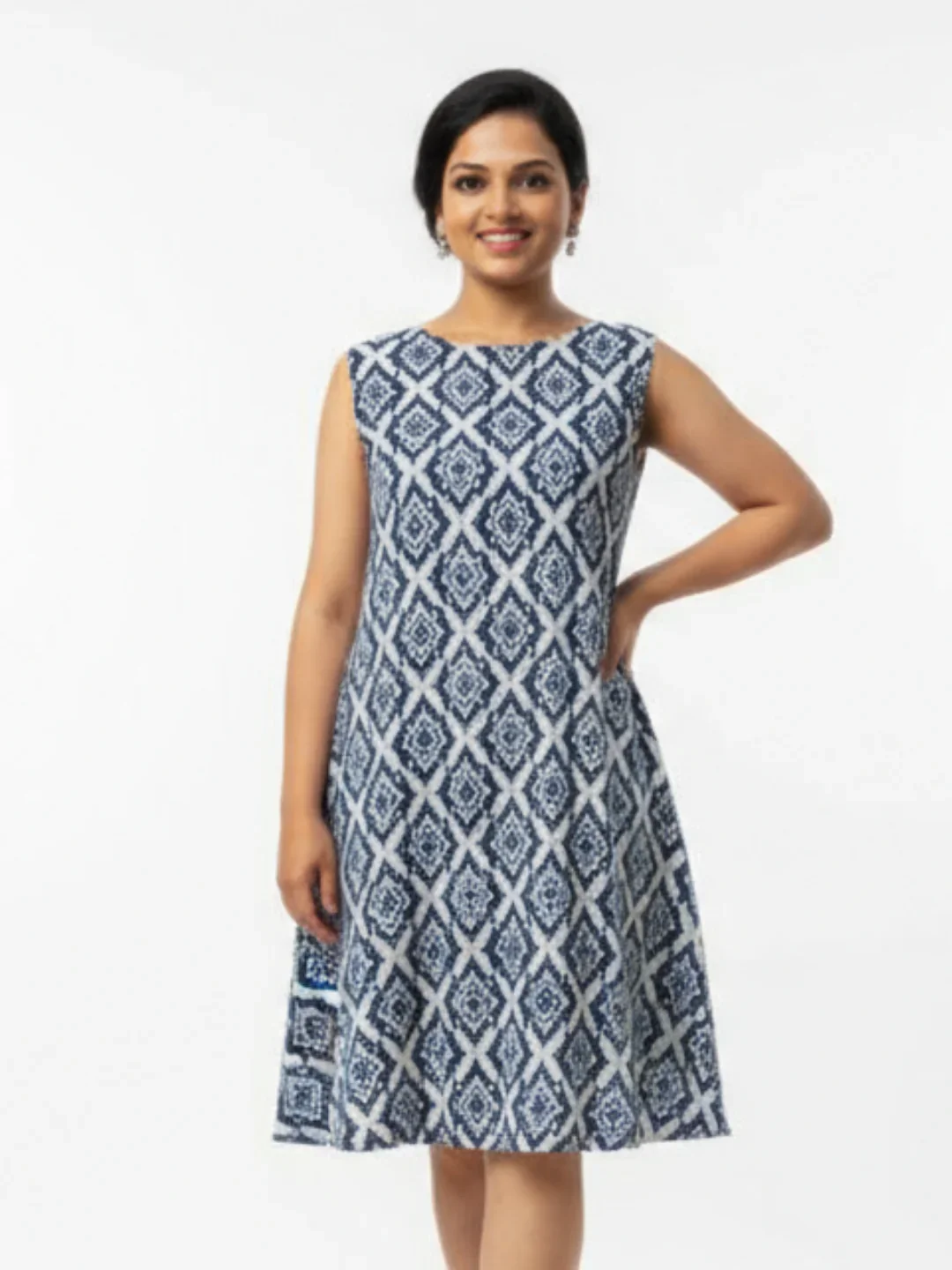 NIMBU | Isla Ikat Women A-Line Dress In Cotton - Image 2