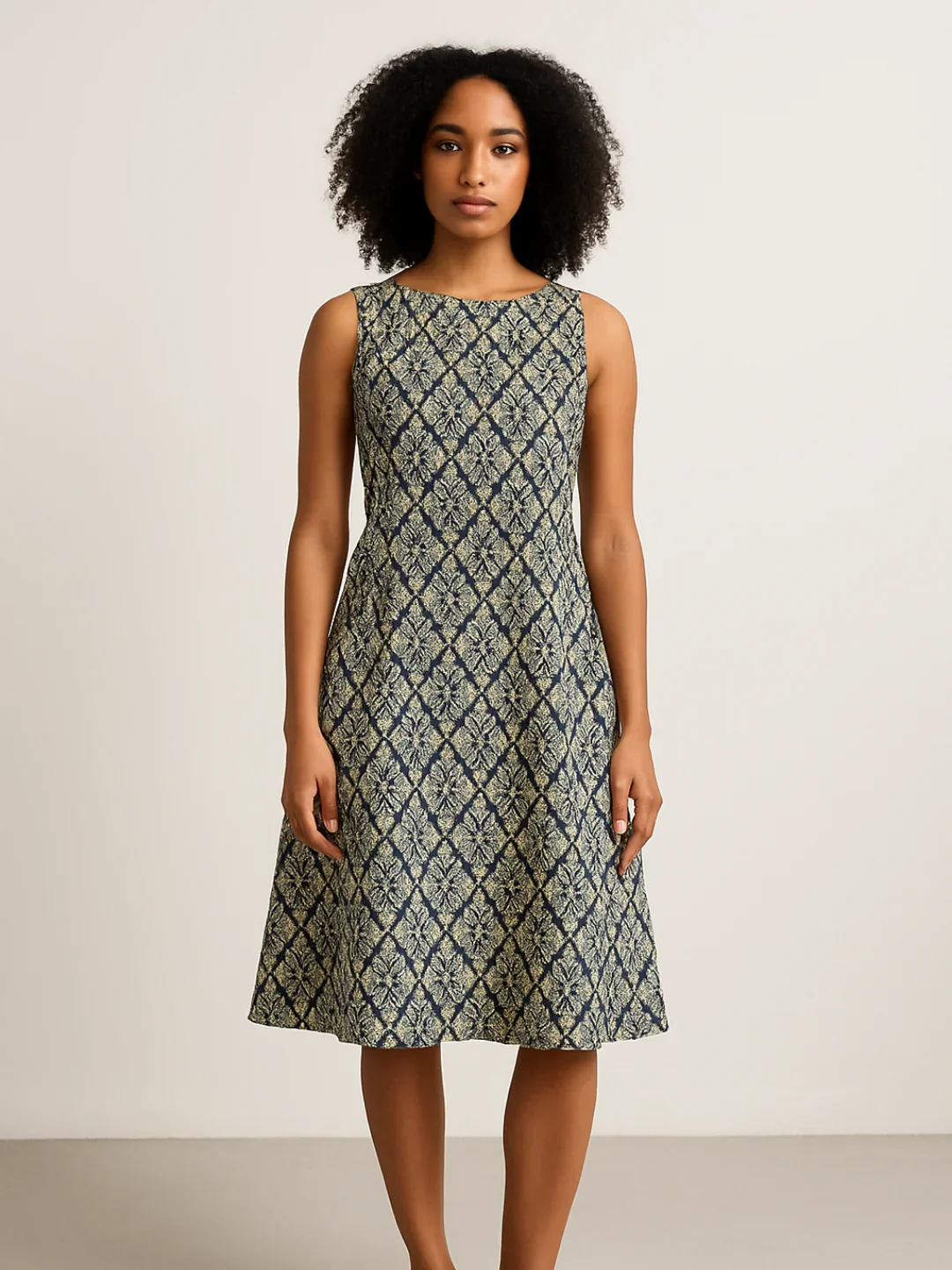 NIMBU | Isla Ikat Women A-Line Dress In Cotton - Image 3