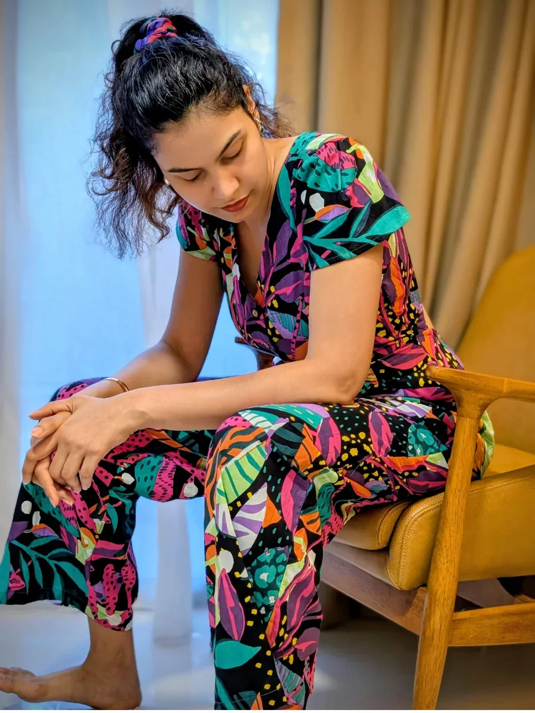 NIMBU | Moana Starry Night Black Women's Jumpsuit in Cotton - Image 2