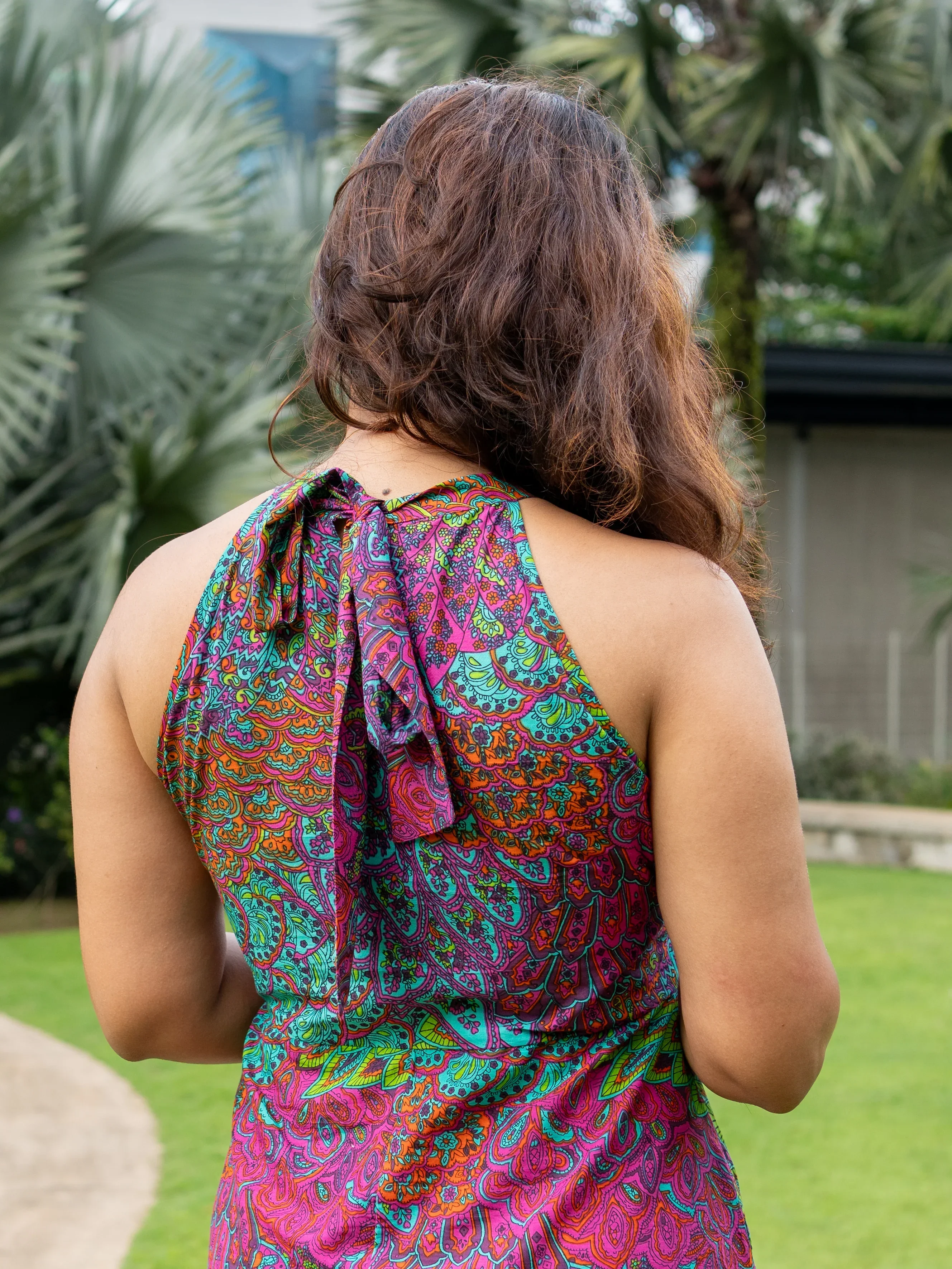 NIMBU | Peru Women's Halter Dress in Muslin Cotton - Image 3