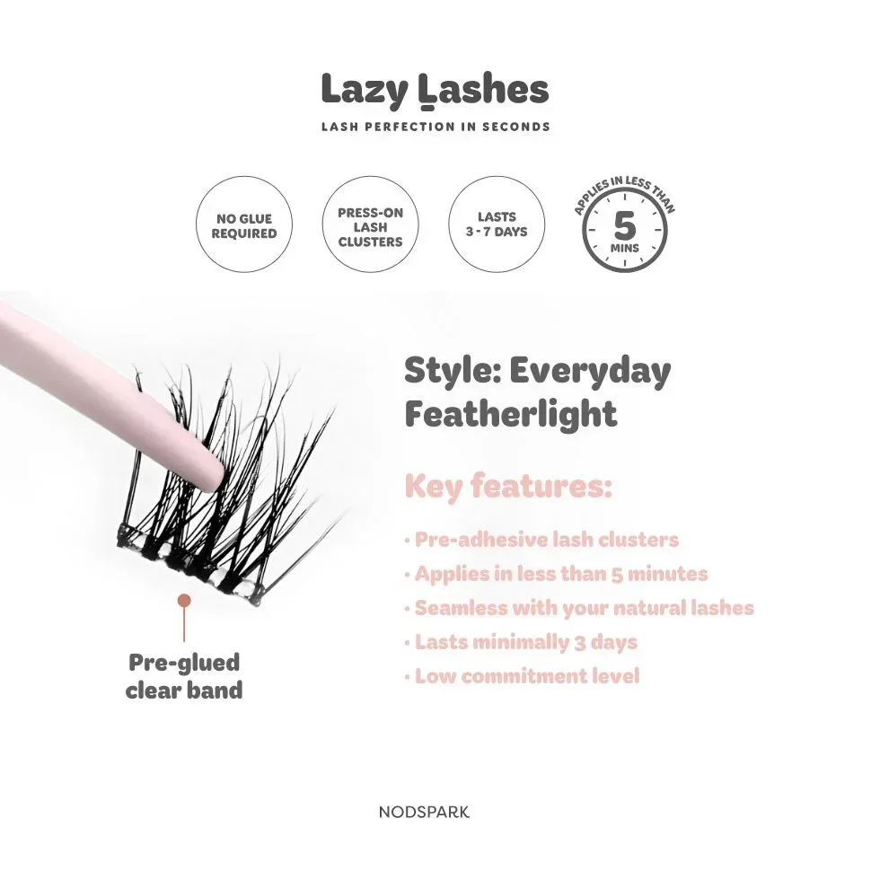 NODSPARK | Clear Band Everyday Featherlight Lazy Lashes - Image 7