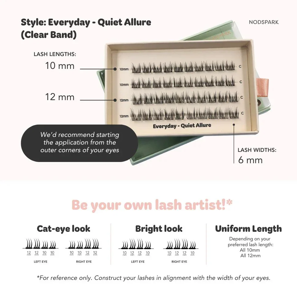 NODSPARK | Clear Band Everyday Quiet Allure Lazy Lashes - Image 6