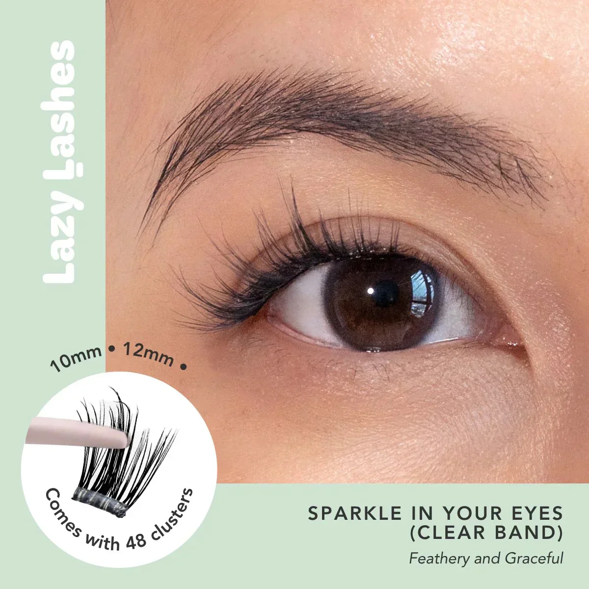 NODSPARK | Clear Band Everyday Sparkle In Your Eyes Lazy Lashes - Image 2