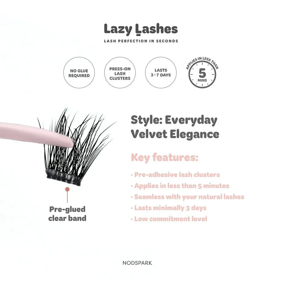 NODSPARK | Clear Band Everyday Velvet Elegant Lazy Lashes - Image 6