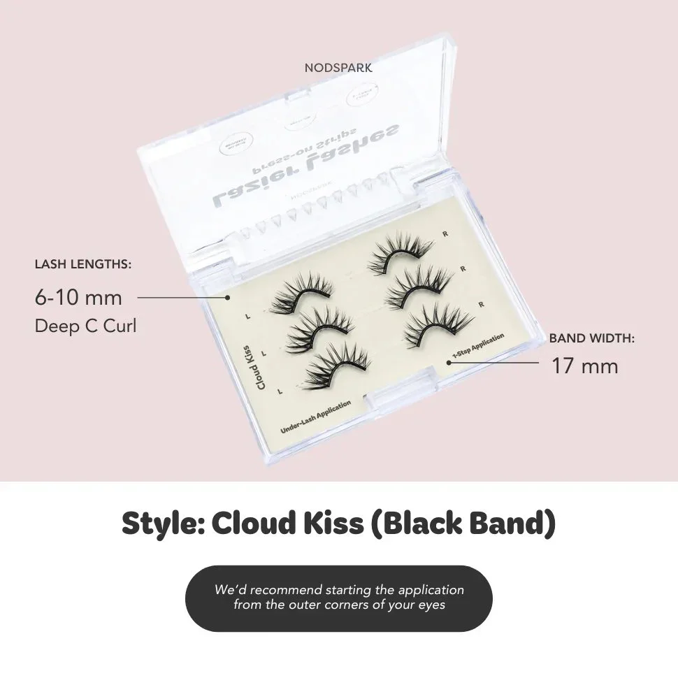 NODSPARK | Lash Strips | Cloud Kiss LAZIER Lashes | Black Band - Image 6