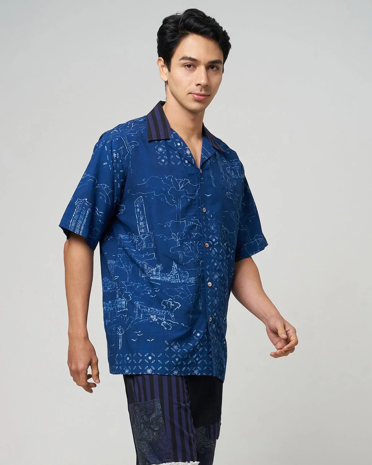 NYANA NYANA | OekoTex Orchard Road Batik Camp Shirt - Image 3