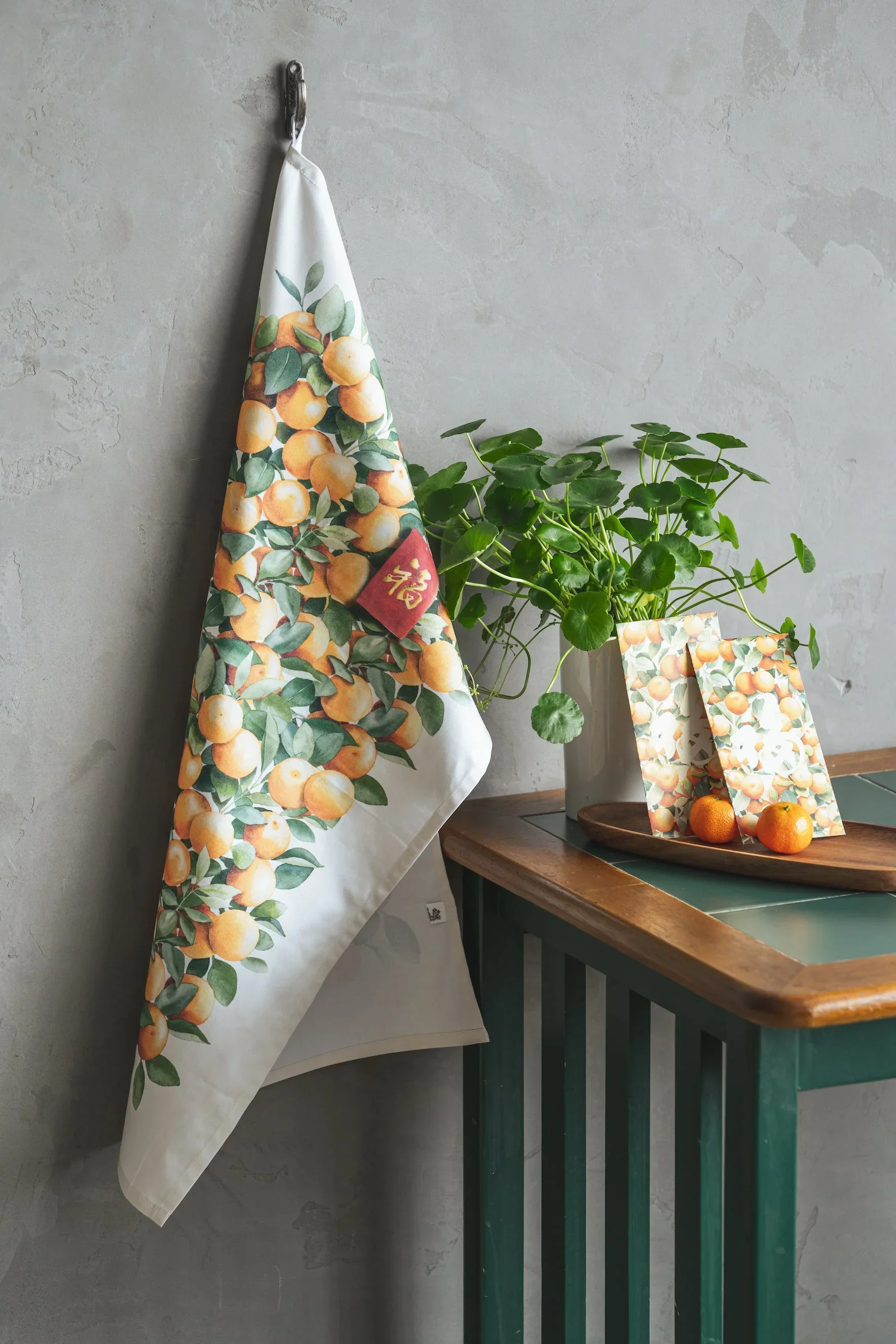 SINGLAPA | "Kum" Orange Tree Tea Towel - Image 2