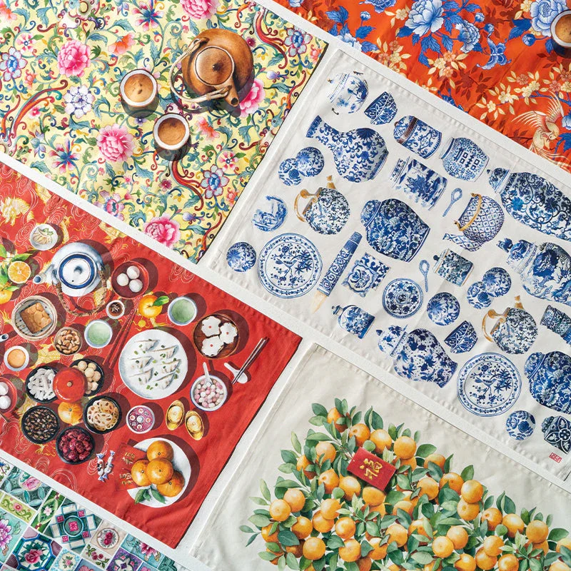 SINGLAPA | "Kum" Orange Tree Tea Towel - Image 3