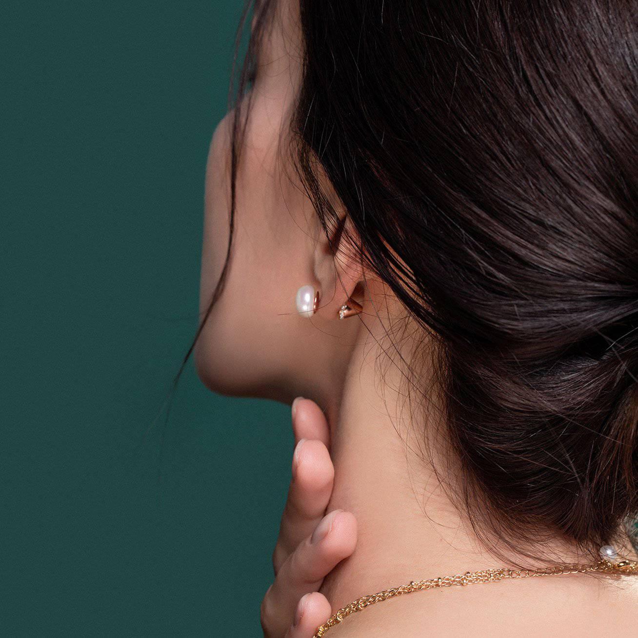 PEARLY LUSTRE | Asian Civilisations Museum Freshwater Pearl Earrings WE00052 | ACM Collection - Image 7
