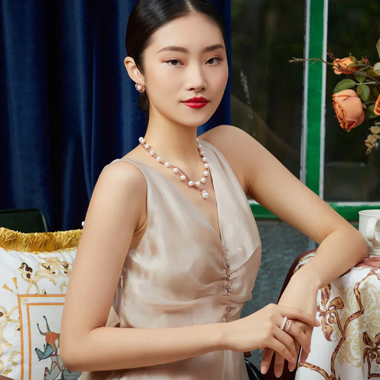 PEARLY LUSTRE | Asian Civilisations Museum Freshwater Pearl Necklace WN00218 | ACM Collection - Image 5