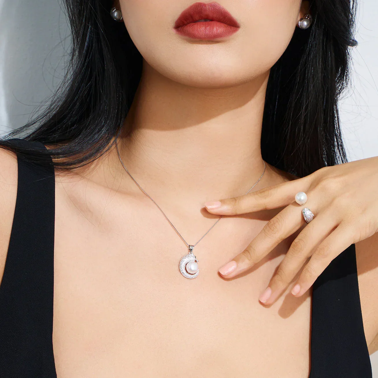 PEARLY LUSTRE | Leopard Freshwater Pearl Necklace WN00084 | SAFARI - Image 5