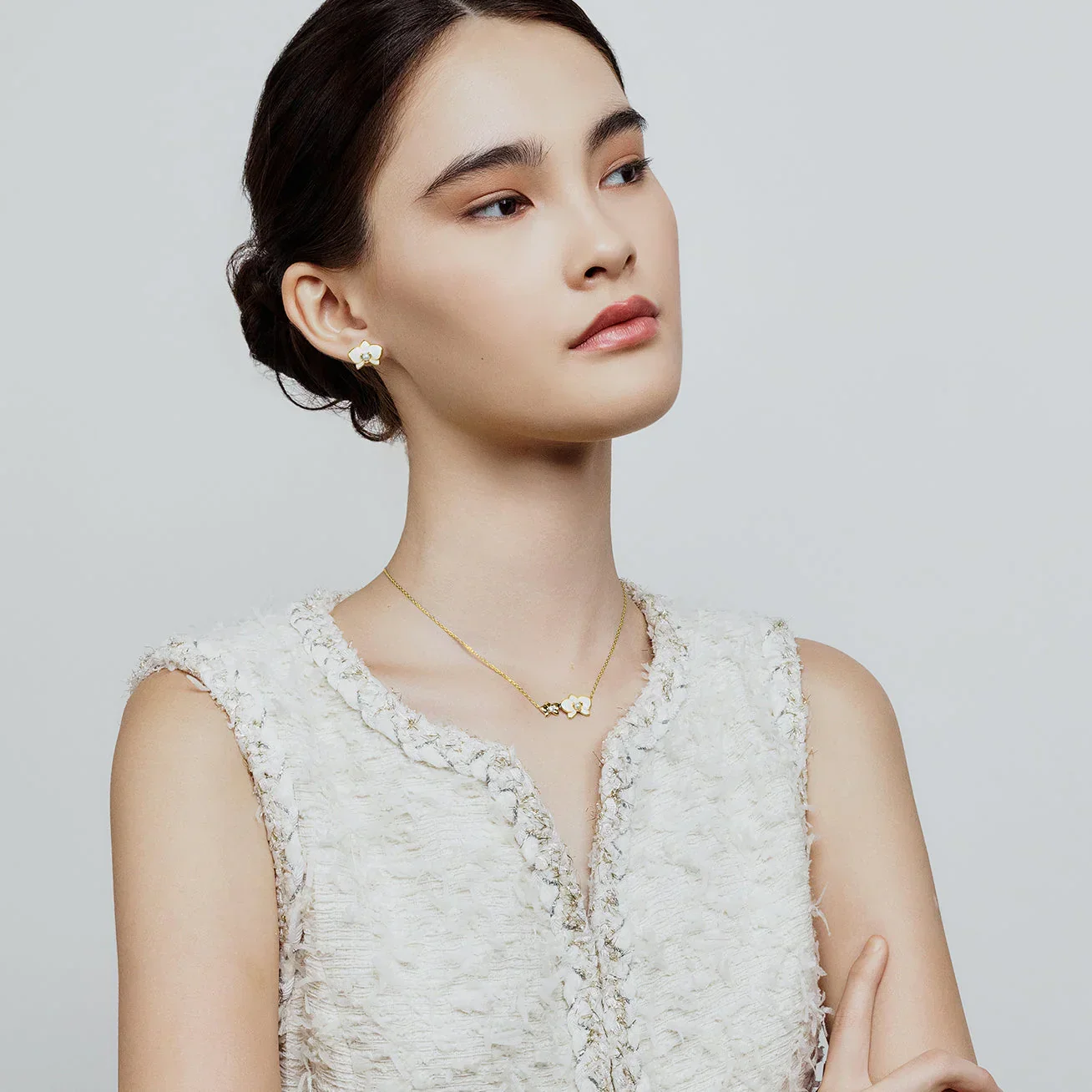 PEARLY LUSTRE | Top Grade Freshwater Pearl Earrings WE00788 | ORCHID - Image 7