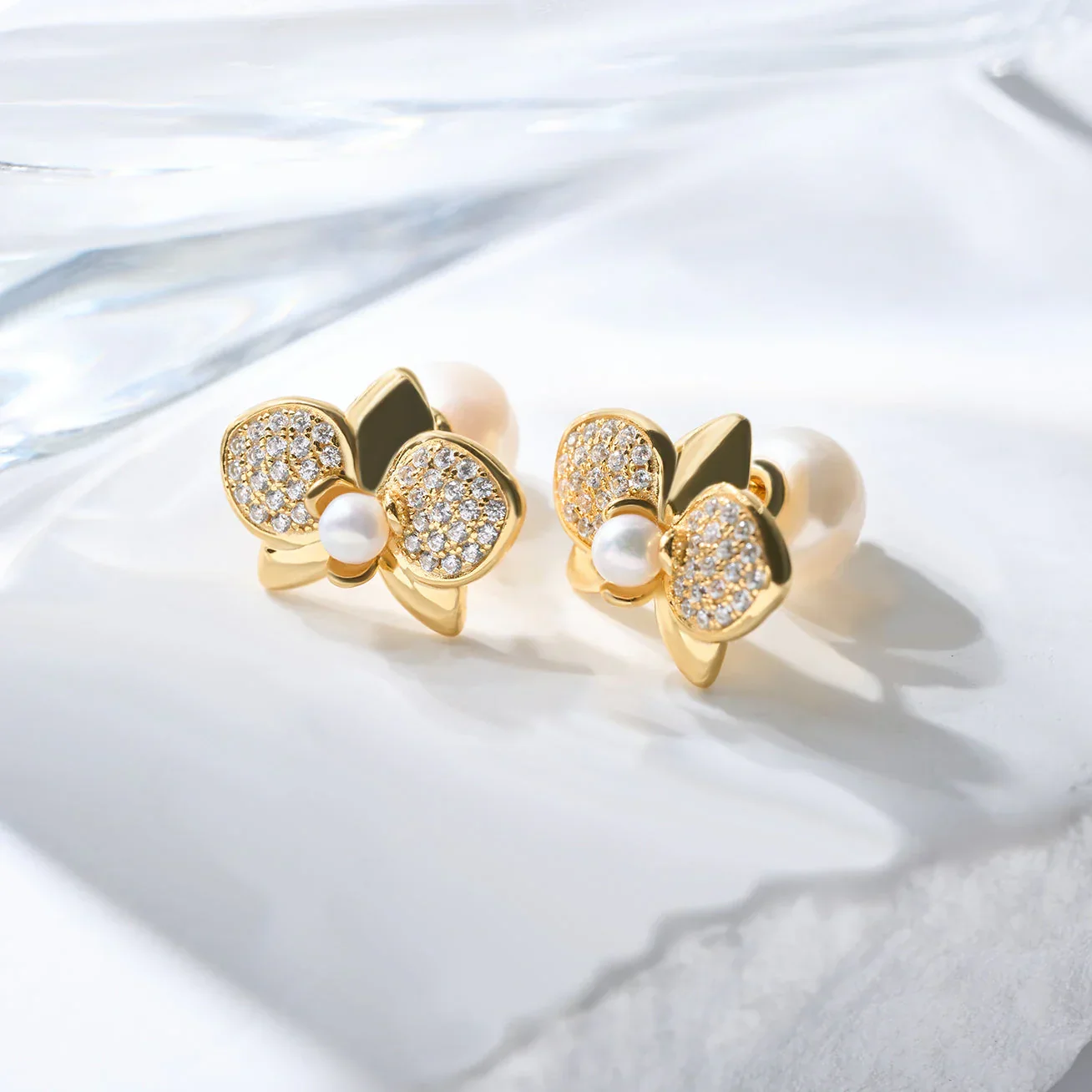 PEARLY LUSTRE | Top Grade Freshwater Pearl Earrings WE00851 | ORCHID - Image 4