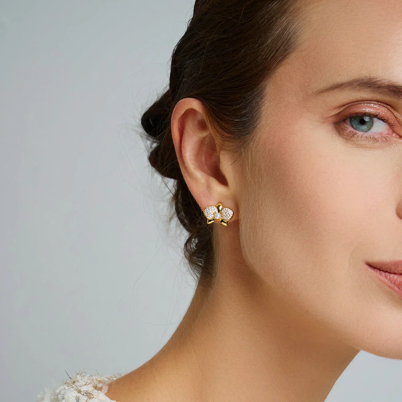 PEARLY LUSTRE | Top Grade Freshwater Pearl Earrings WE00851 | ORCHID - Image 5