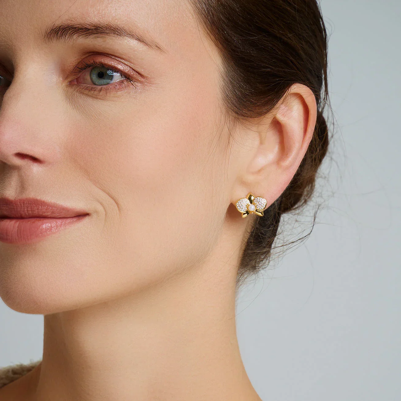 PEARLY LUSTRE | Top Grade Freshwater Pearl Earrings WE00851 | ORCHID - Image 6