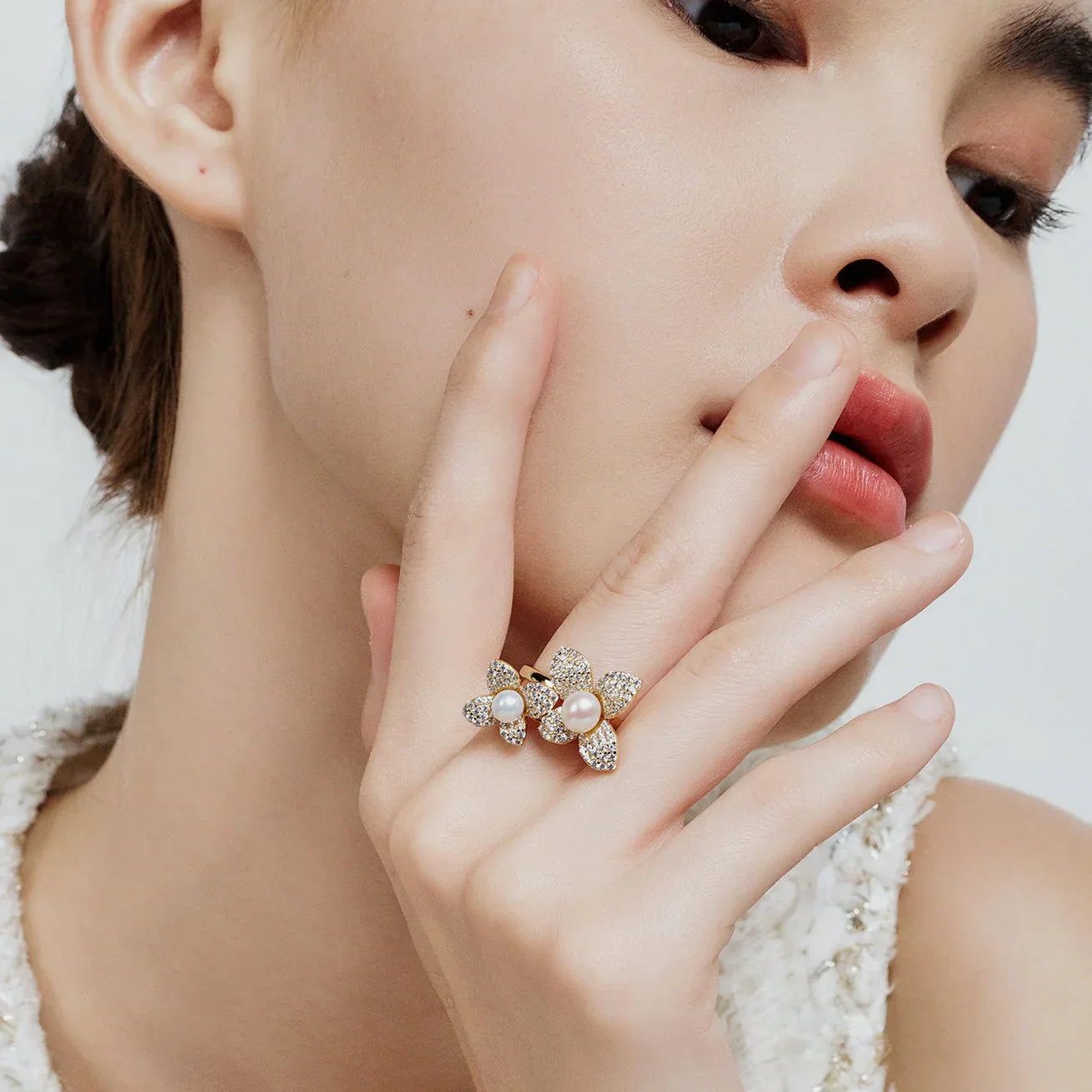 PEARLY LUSTRE | Top Grade Freshwater Pearl Rings WR00293 | BLOOM - Image 4