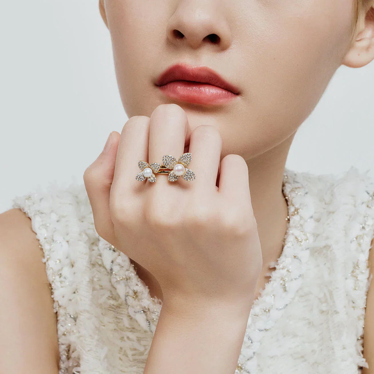 PEARLY LUSTRE | Top Grade Freshwater Pearl Rings WR00293 | BLOOM - Image 5