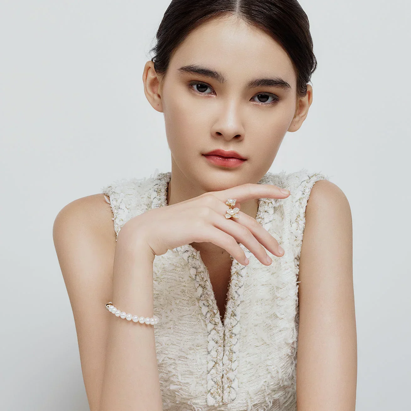 PEARLY LUSTRE | Top Grade Freshwater Pearl Rings WR00293 | BLOOM - Image 6