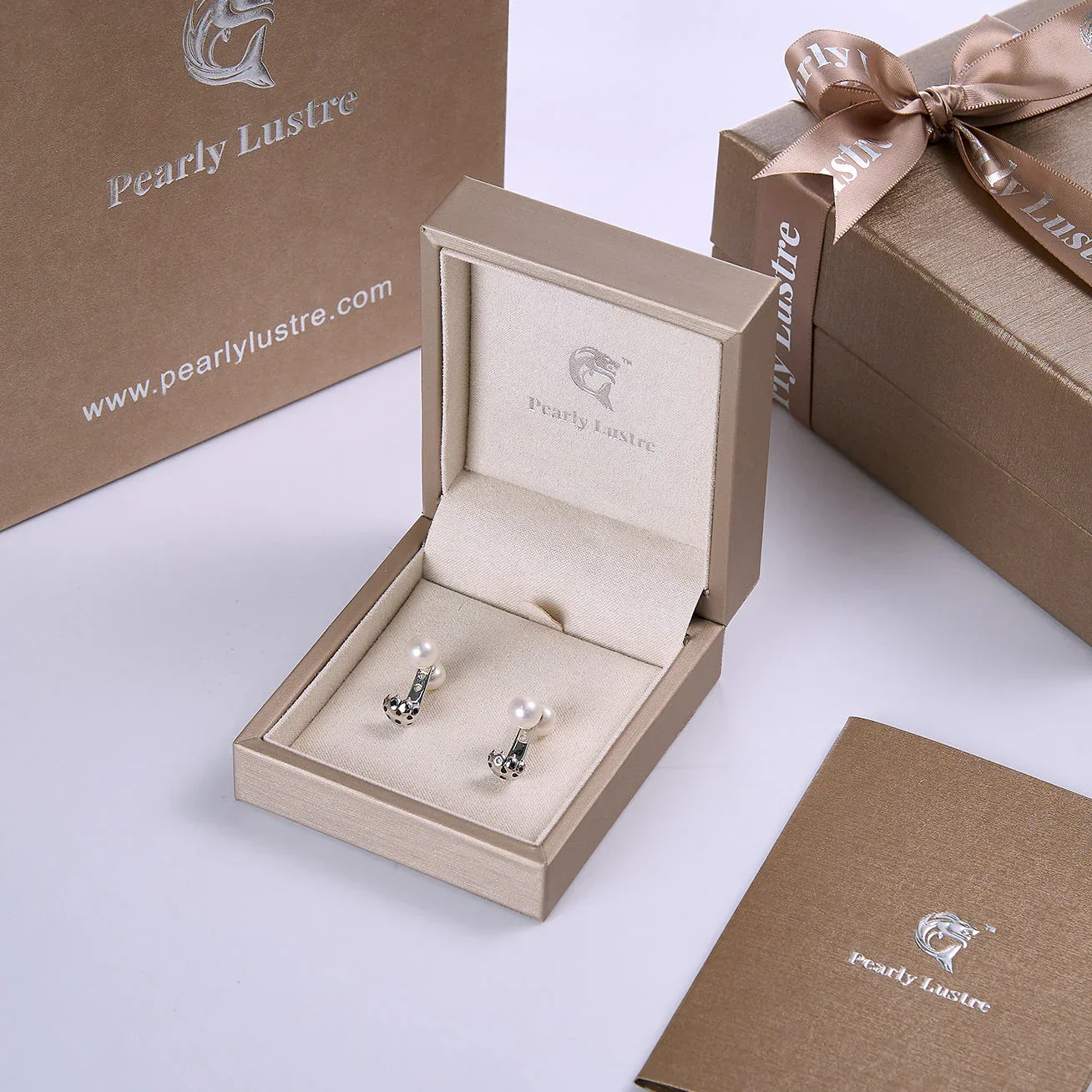 PEARLY LUSTRE | Top Lustre Freshwater Pearl Earrings WE00777 | SAFARI - Image 9