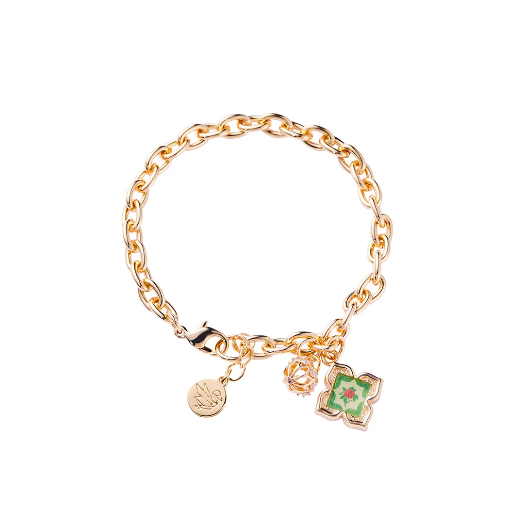 RARE BIRD COLLECTION | Peranakan Floral Bracelet - Emerald