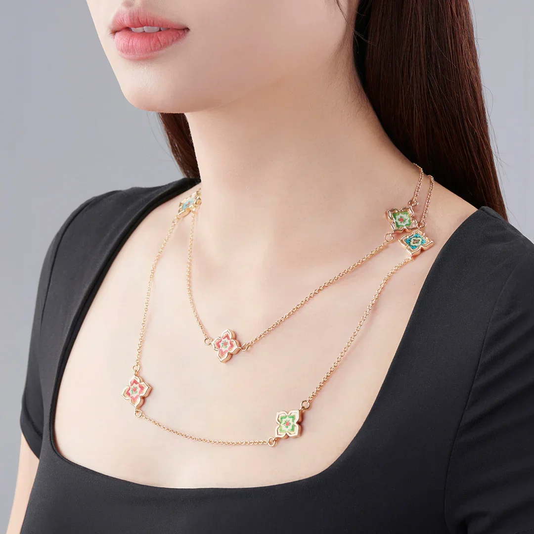 RARE BIRD COLLECTION | Peranakan Floral Necklace - Image 2