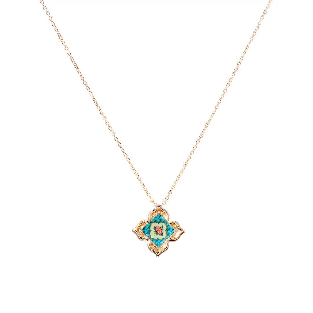 RARE BIRD COLLECTION | Peranakan Floral Pendant - Blue
