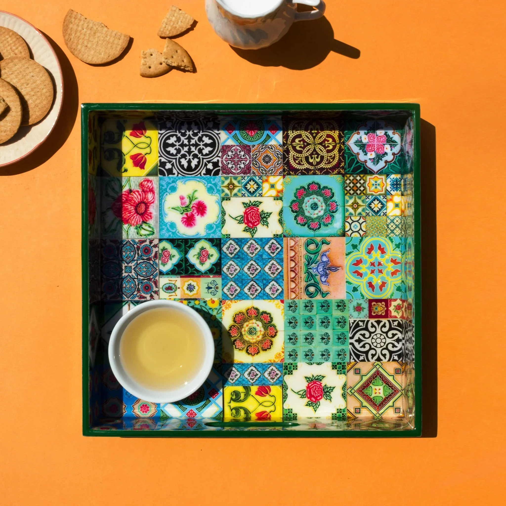 PHOTO PHACTORY | Peranakan Tiles Tray - Emerald Green