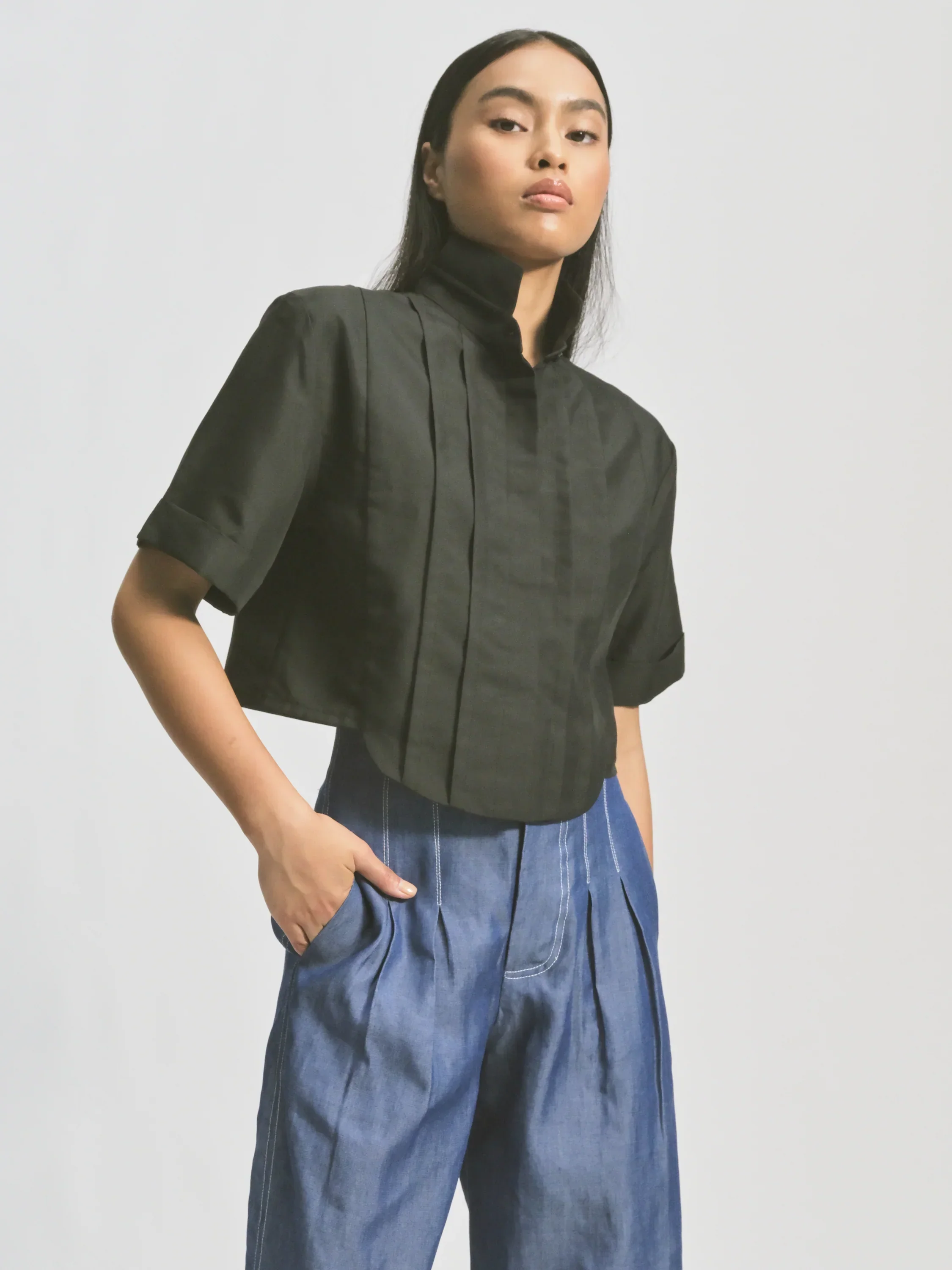 CAELI ECO LUXE | Pleat Crop Top - Image 7