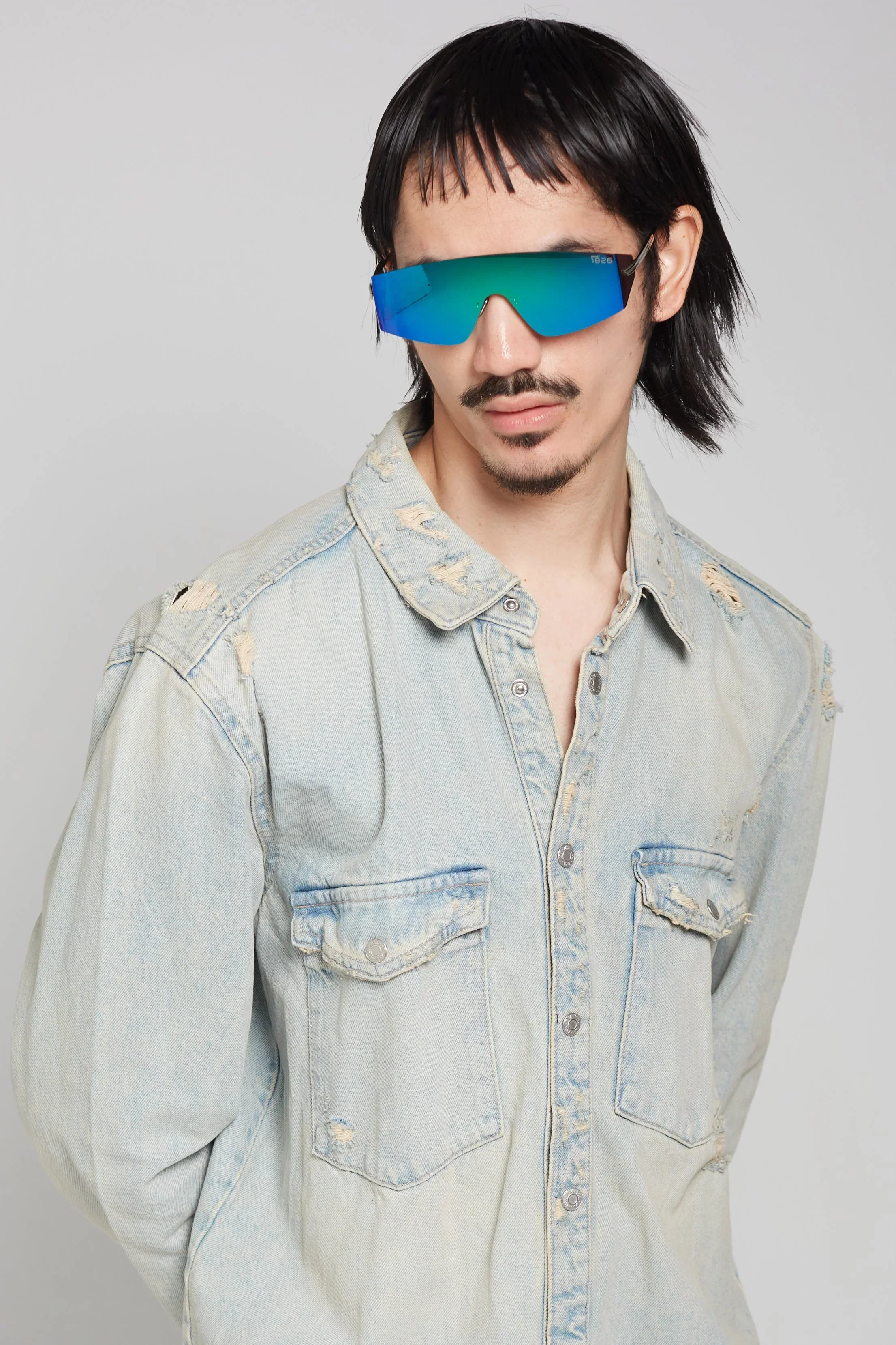 PROJECTWEAR | Eagan Sunglasses Silver/Green - Image 6