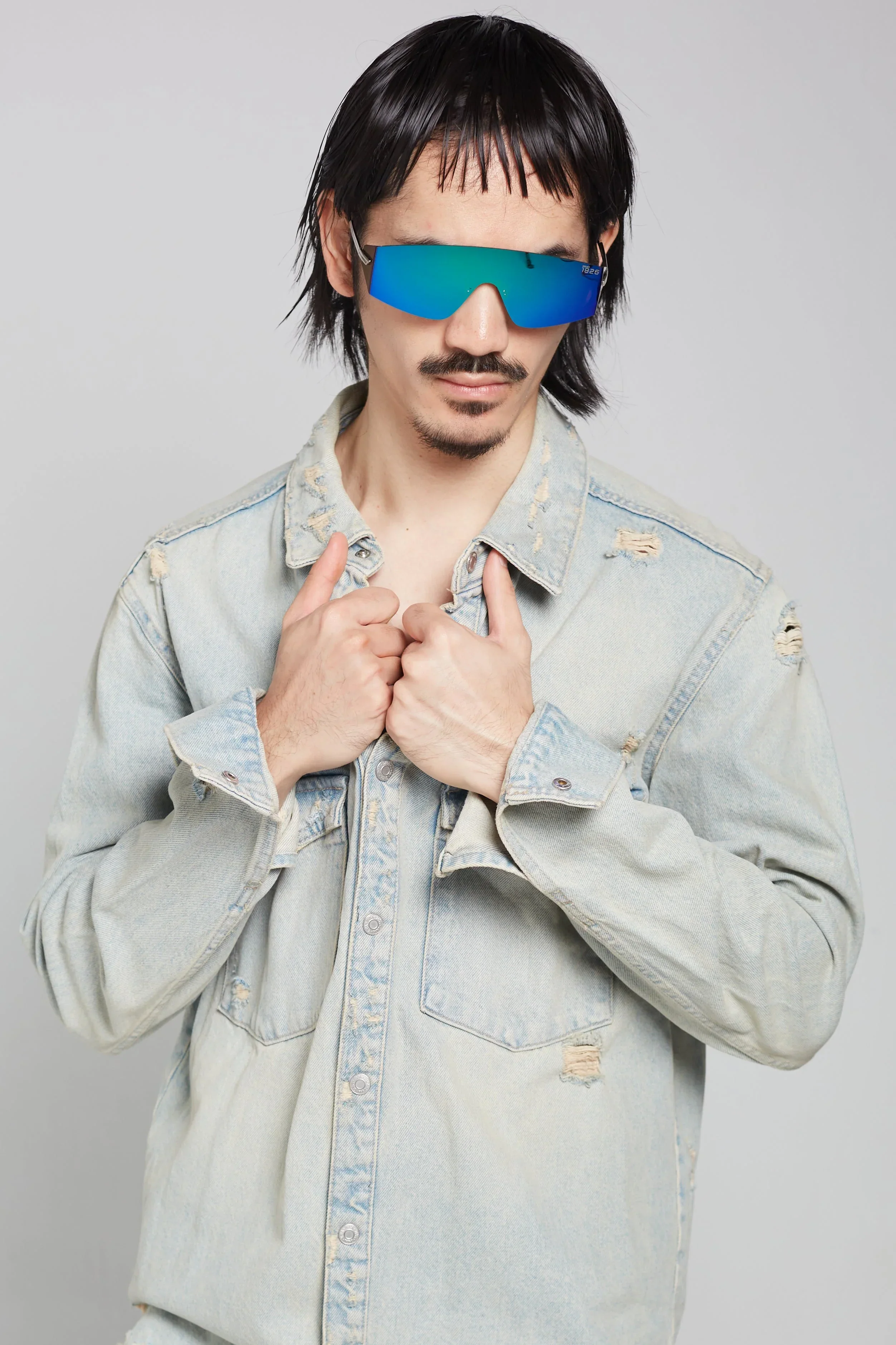 PROJECTWEAR | Eagan Sunglasses Silver/Green - Image 7