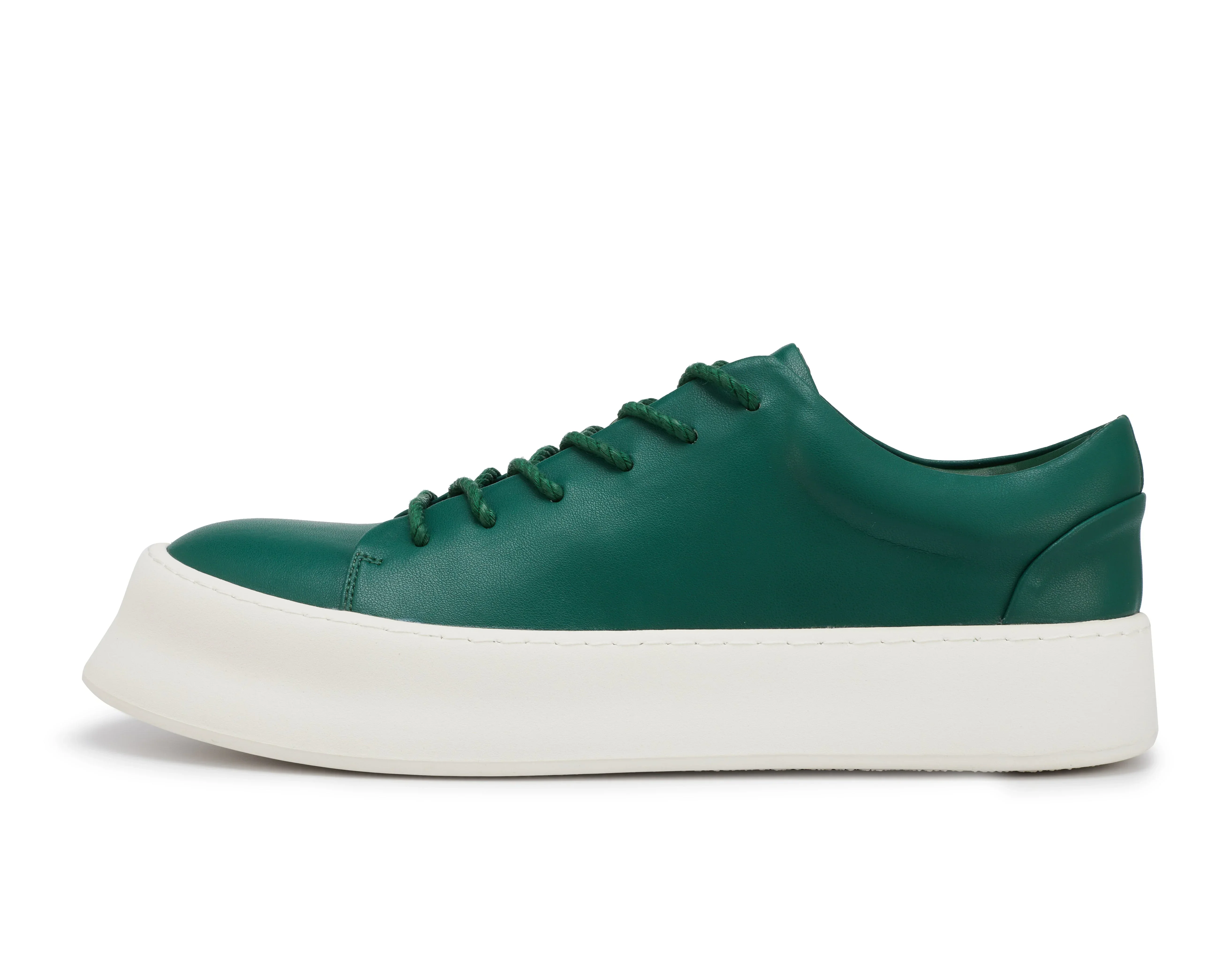 PROJECTWEAR | FALLON Low Cut Faux Leather Sneaker Green - Image 4