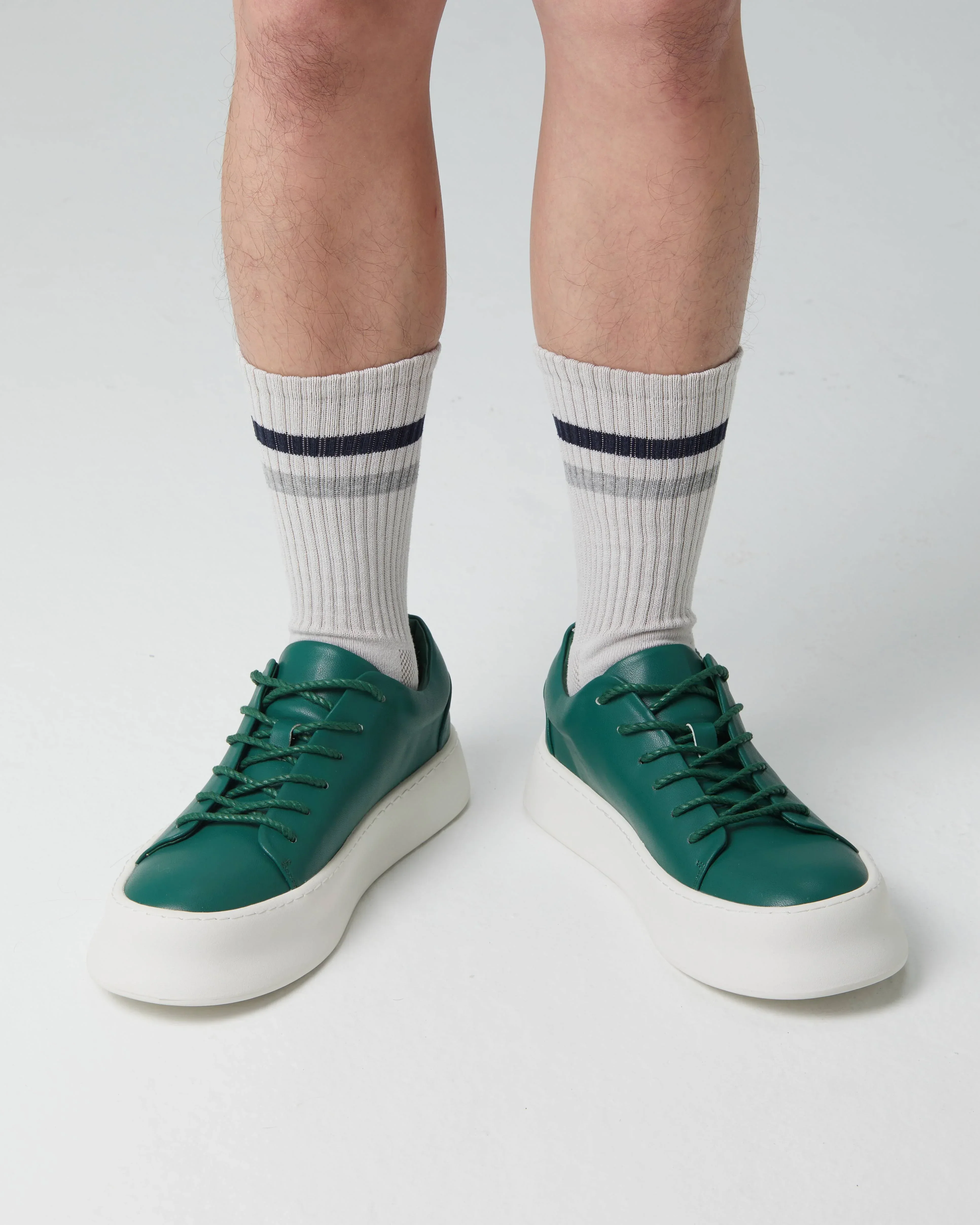 PROJECTWEAR | FALLON Low Cut Faux Leather Sneaker Green - Image 6