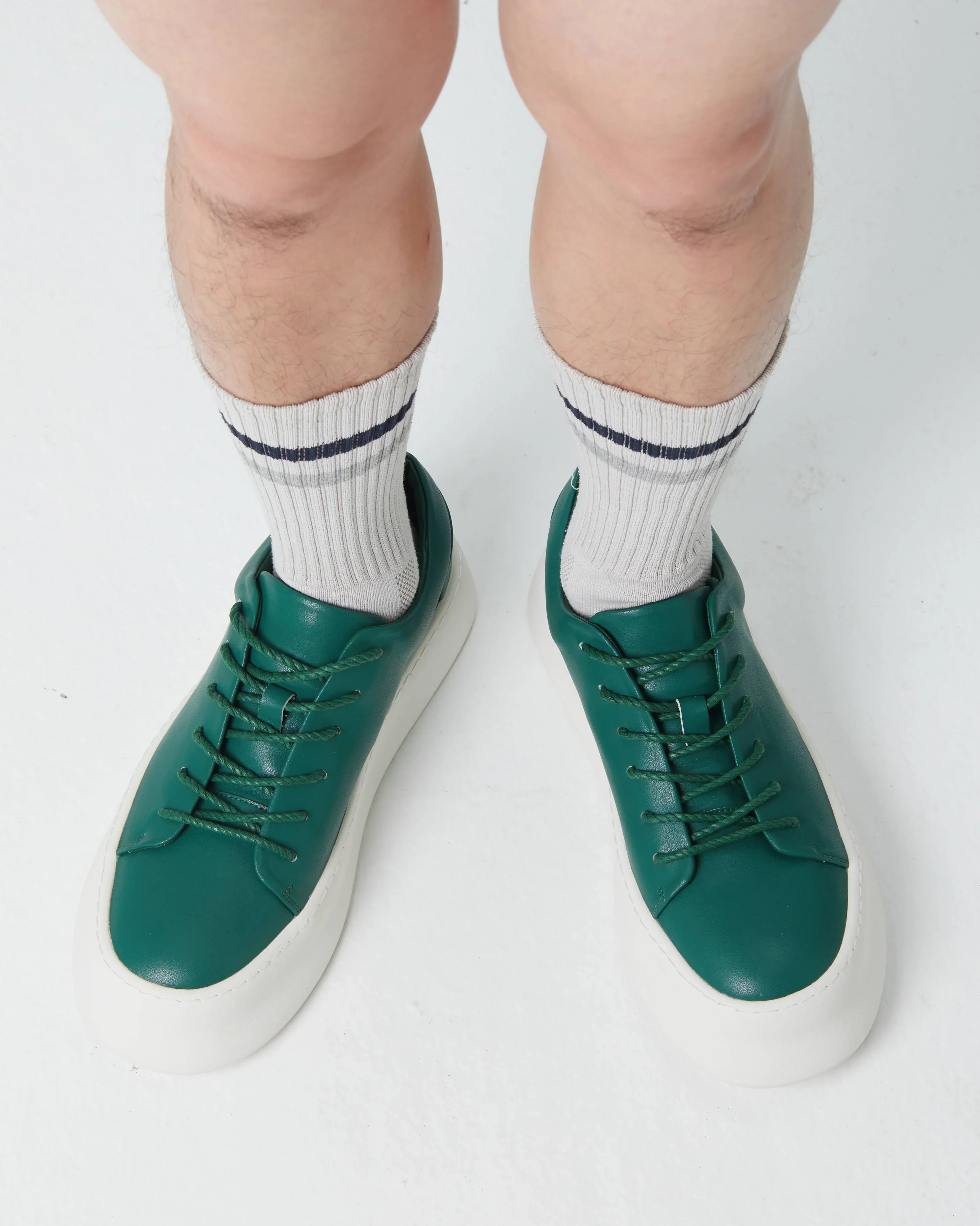 PROJECTWEAR | FALLON Low Cut Faux Leather Sneaker Green - Image 9