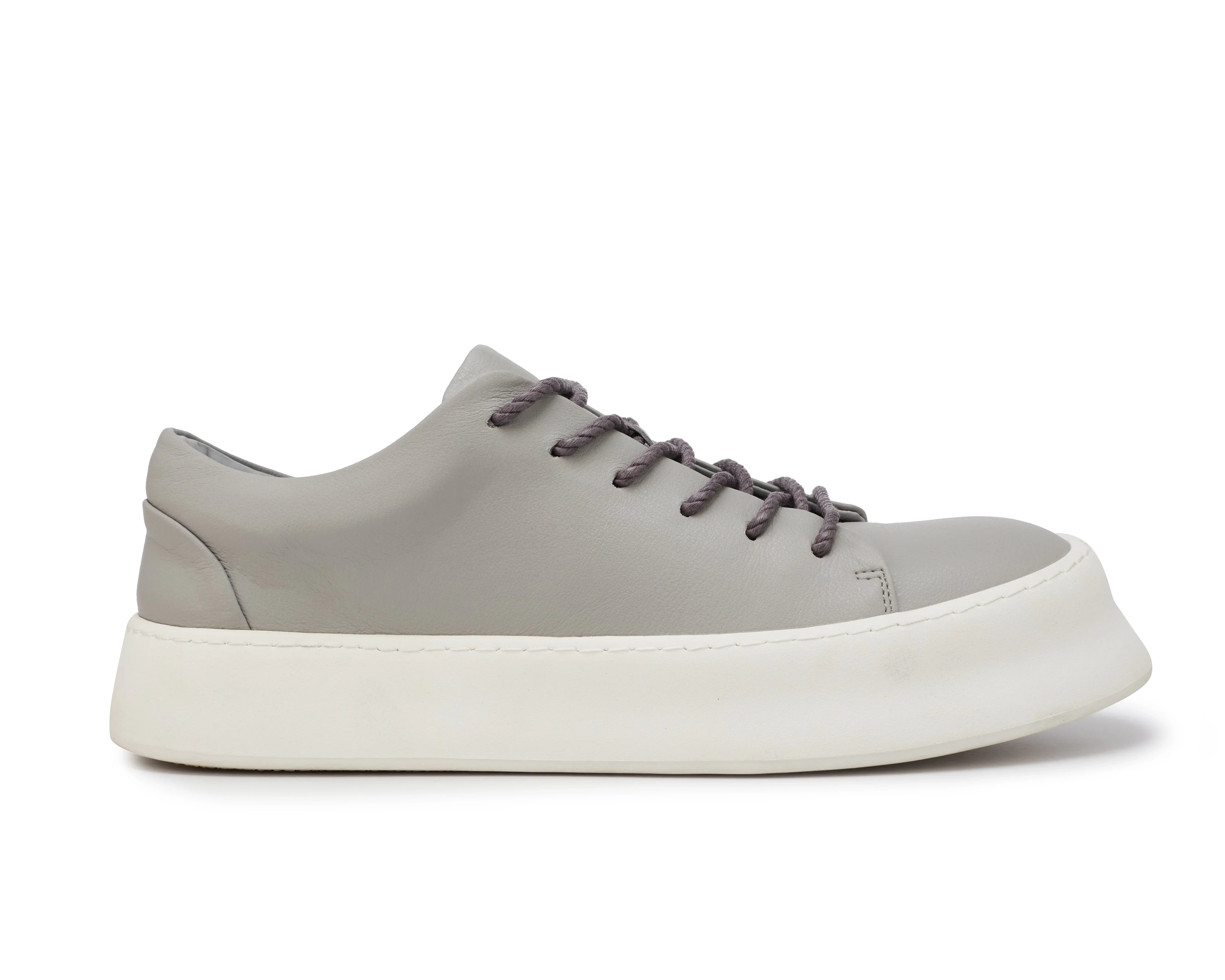 PROJECTWEAR | Fallon Low Cut Faux Leather Sneaker Grey - Image 2