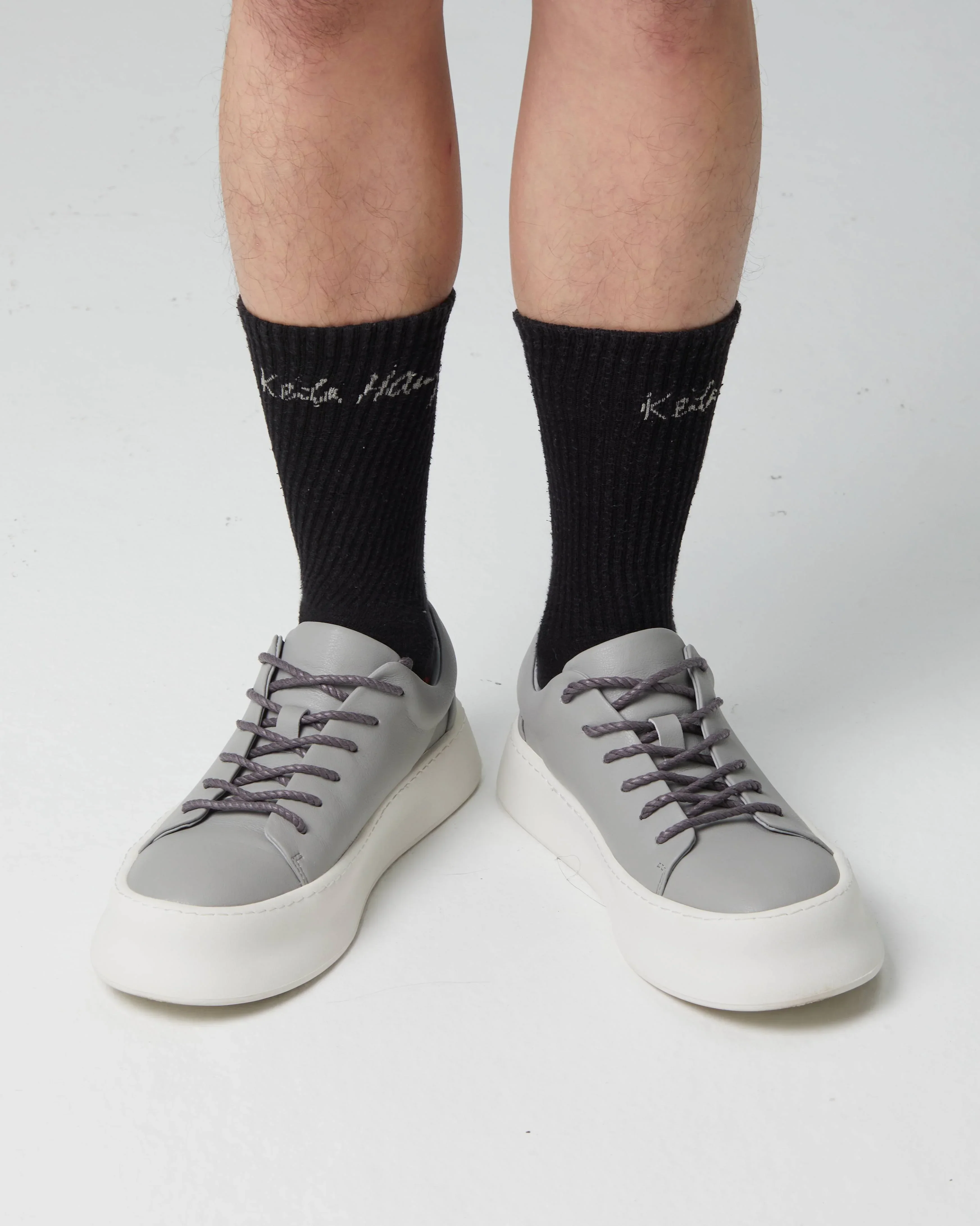 PROJECTWEAR | Fallon Low Cut Faux Leather Sneaker Grey - Image 5