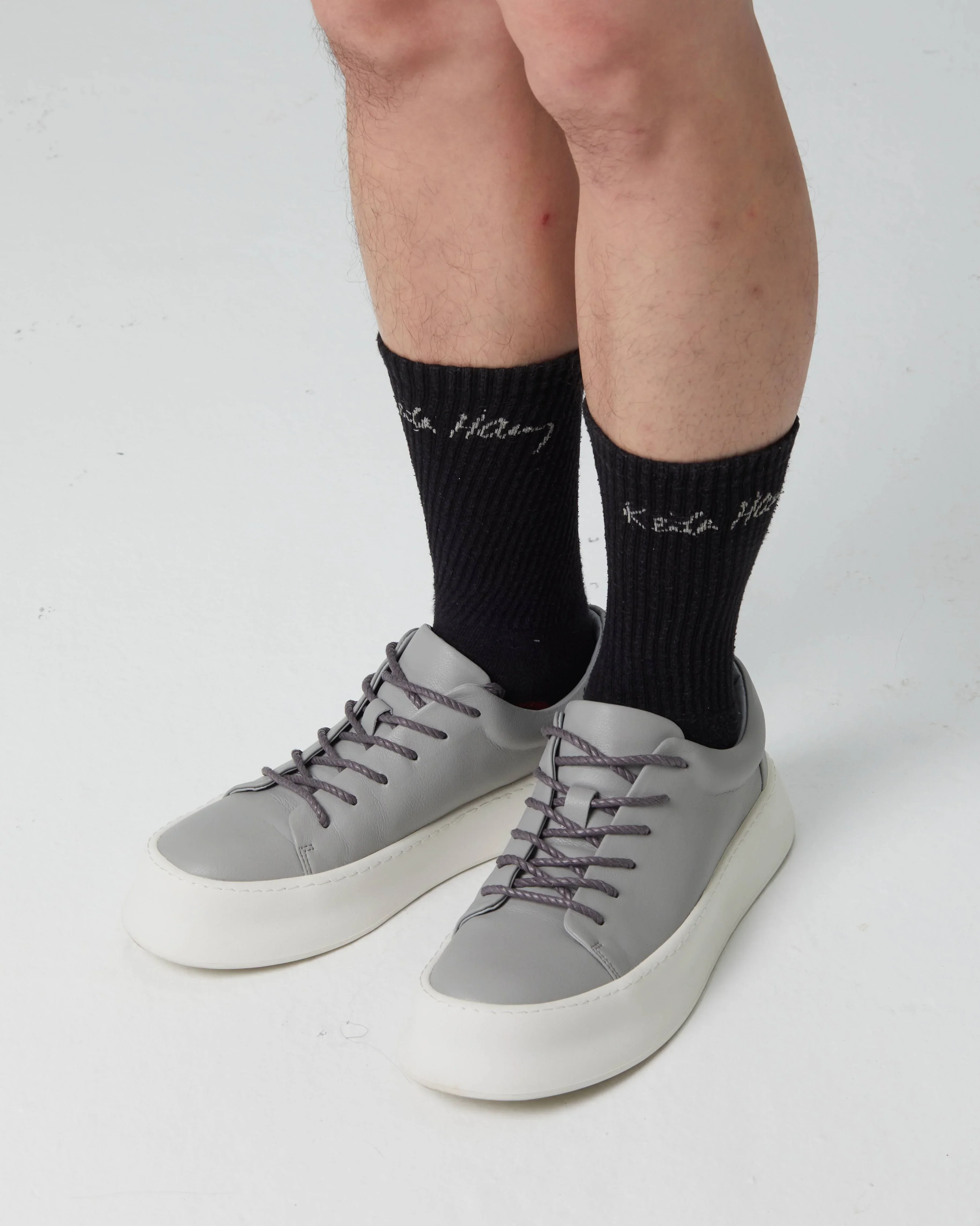 PROJECTWEAR | Fallon Low Cut Faux Leather Sneaker Grey - Image 7