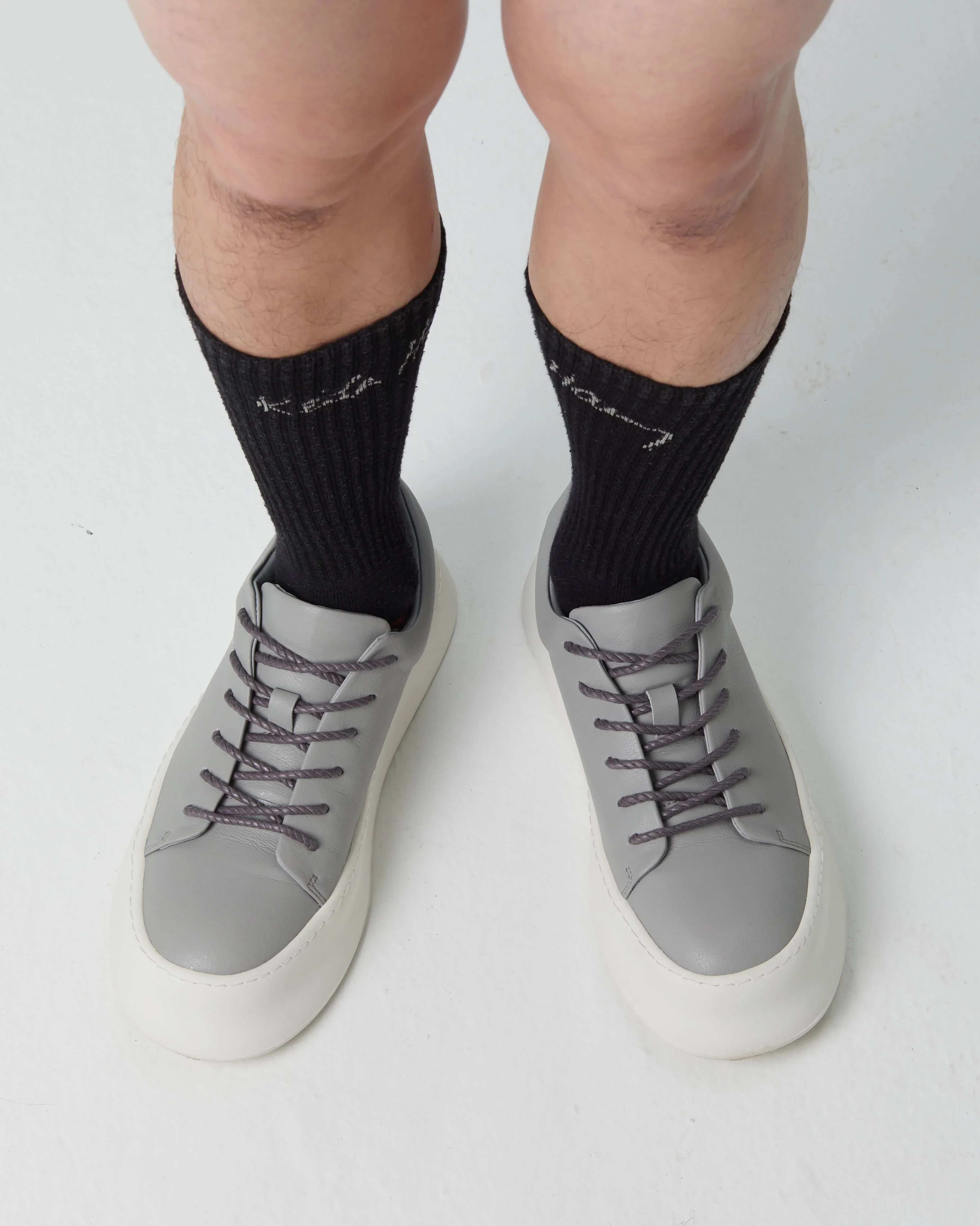 PROJECTWEAR | Fallon Low Cut Faux Leather Sneaker Grey - Image 9