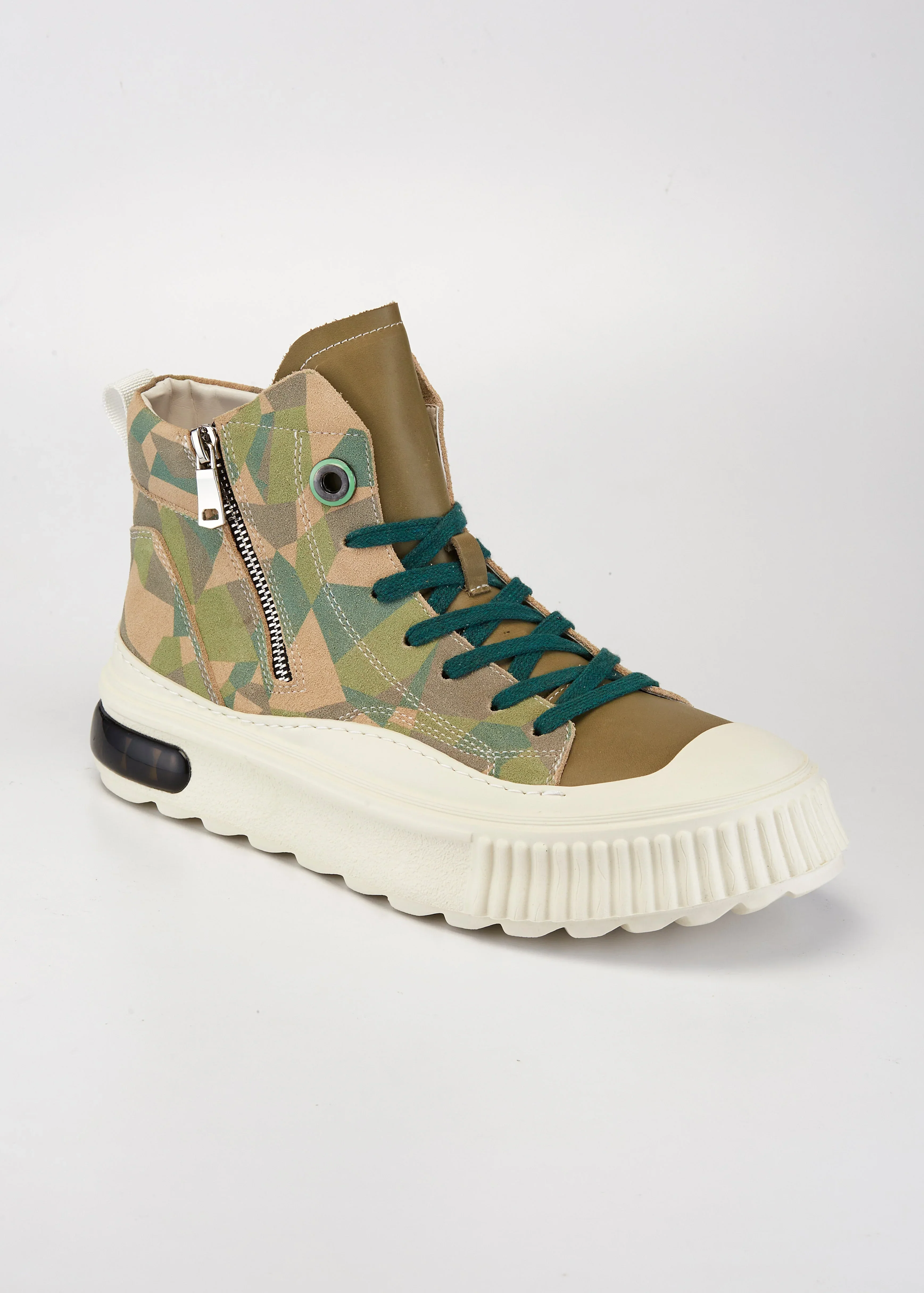 PROJECTWEAR | Farrell Mid Cut Leather Sneaker Green