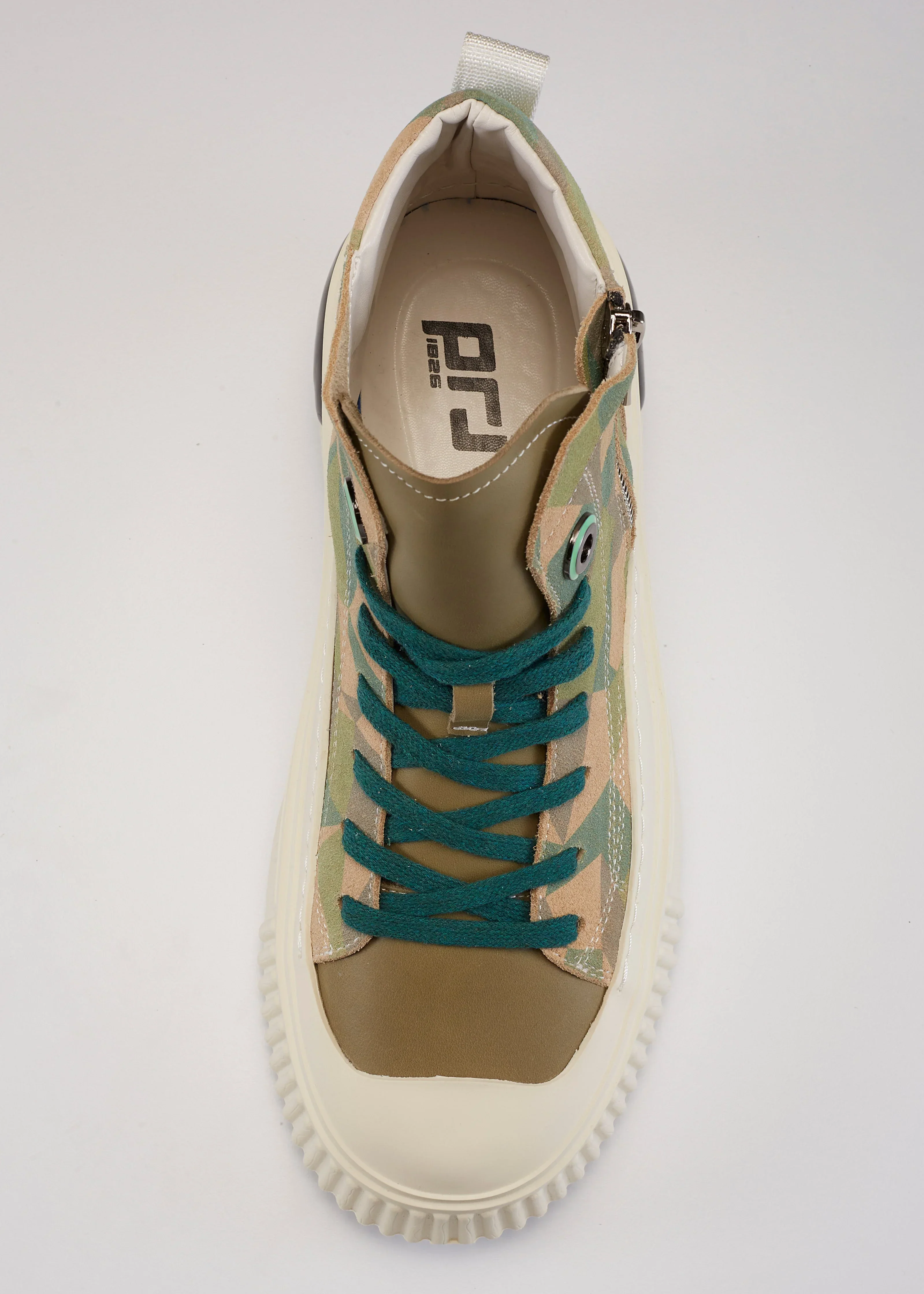 PROJECTWEAR | Farrell Mid Cut Leather Sneaker Green - Image 10