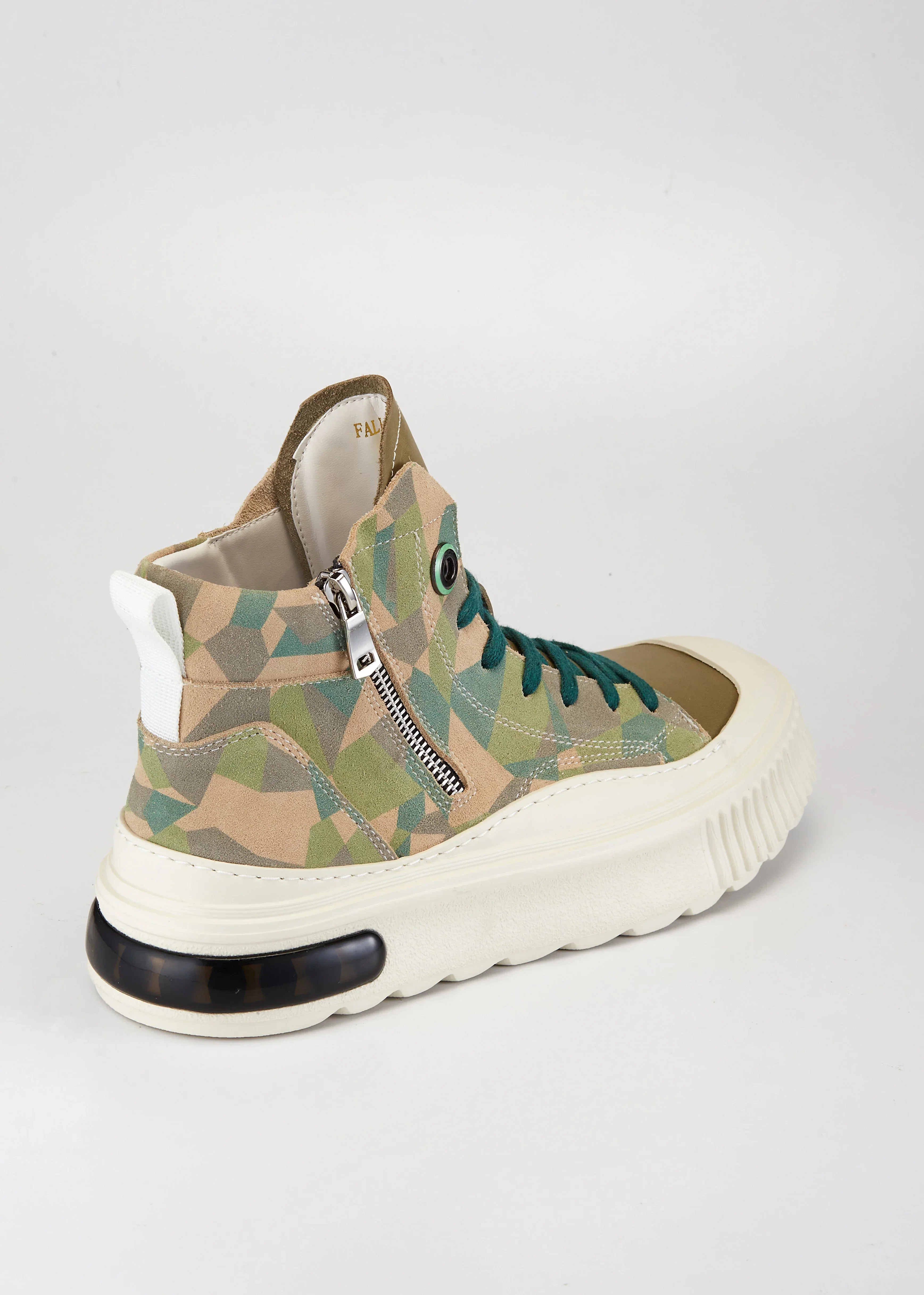 PROJECTWEAR | Farrell Mid Cut Leather Sneaker Green - Image 4