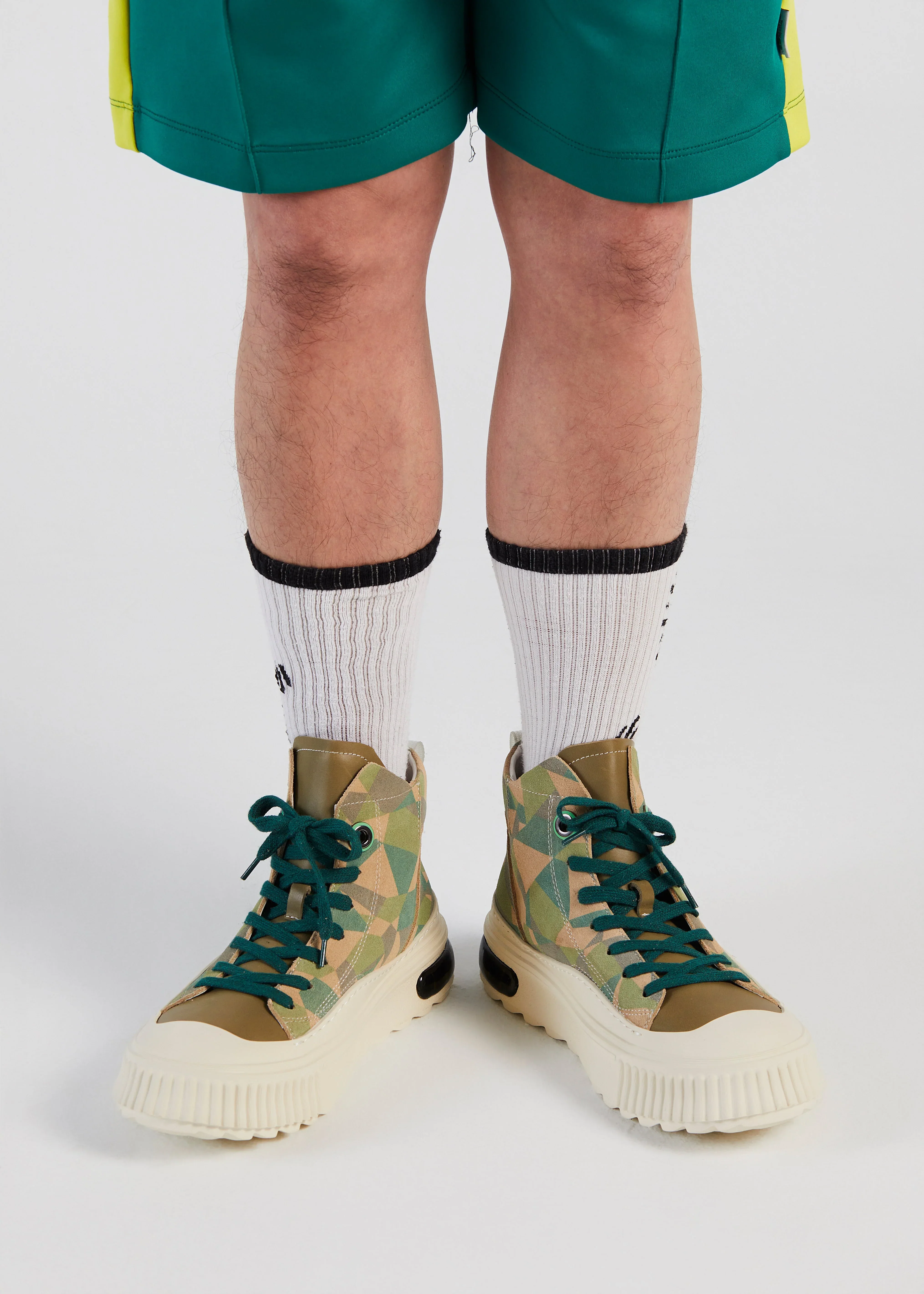 PROJECTWEAR | Farrell Mid Cut Leather Sneaker Green - Image 5